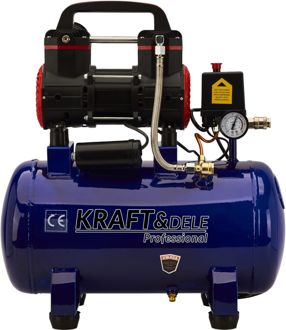 Kraft&Dele KD2128 bealyvinis oro kompresorius 24 l, 1390 W, 220 l/min nuotrauka 4