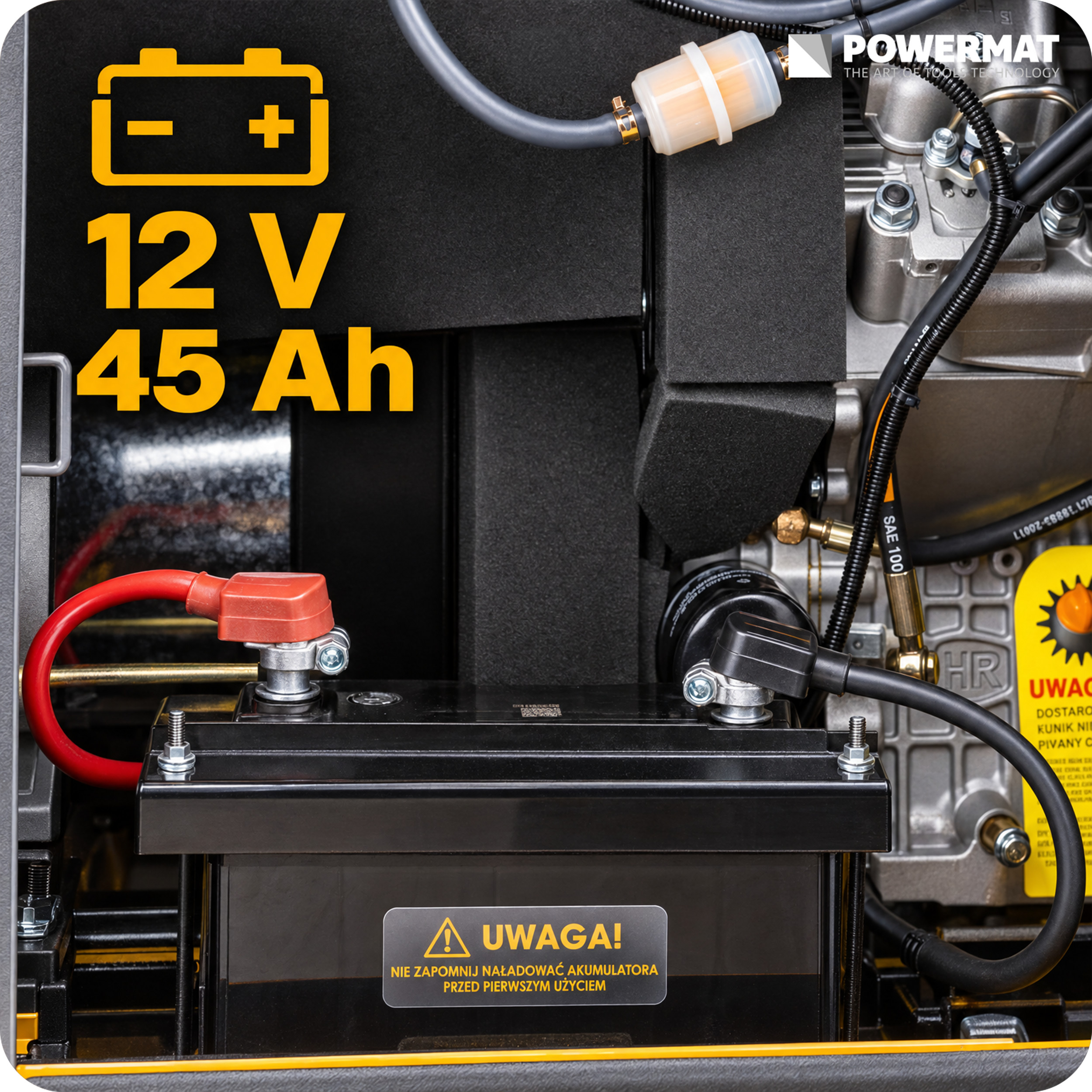 Powermat PM-AGR-18000MD dyzelinis trifazis generatorius su ATS, 18 kW nuotrauka 9