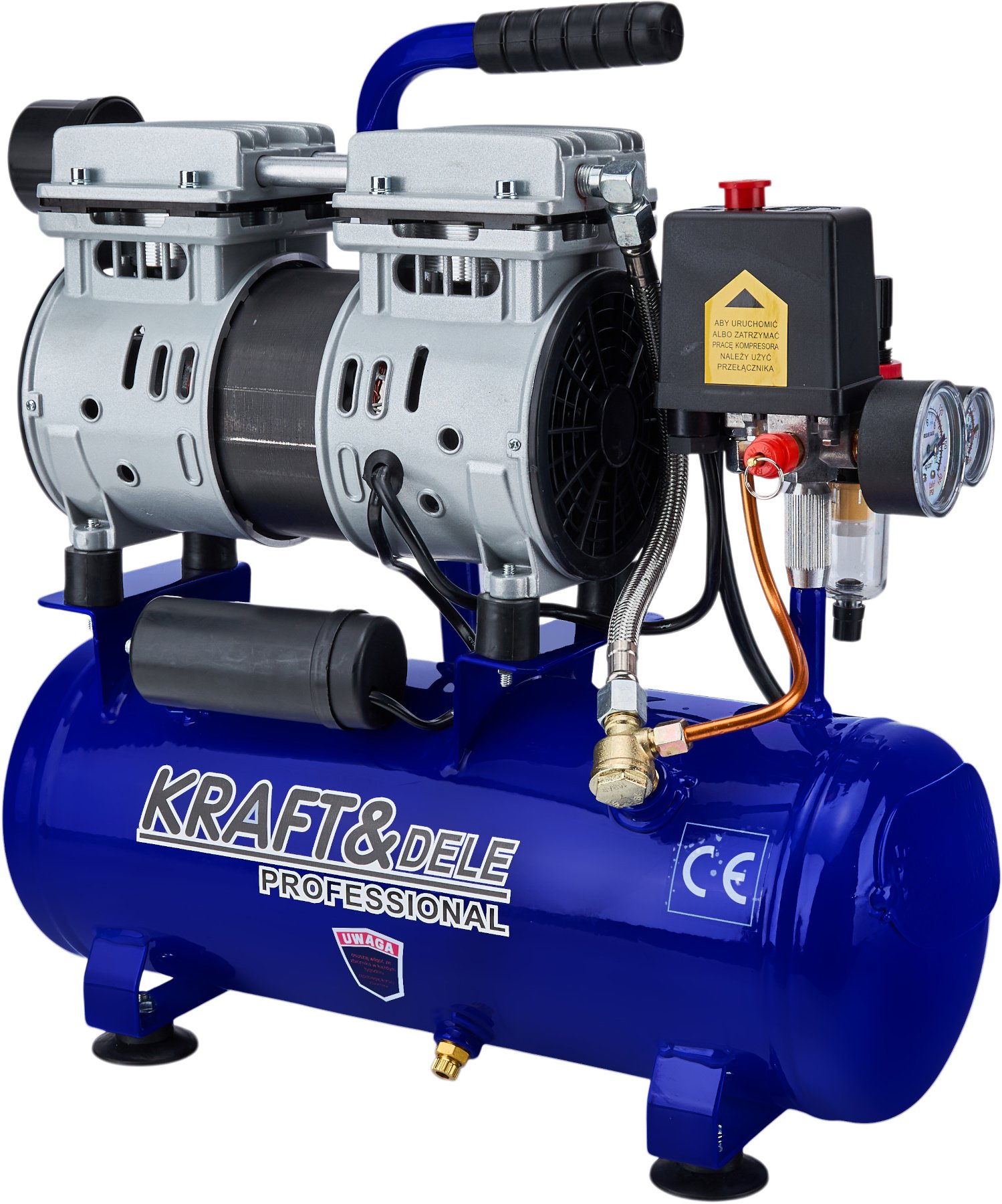 Kraft&Dele KD4098 bealyvis oro kompresorius, 9 l, 550 W, 155 l/min nuotrauka 4