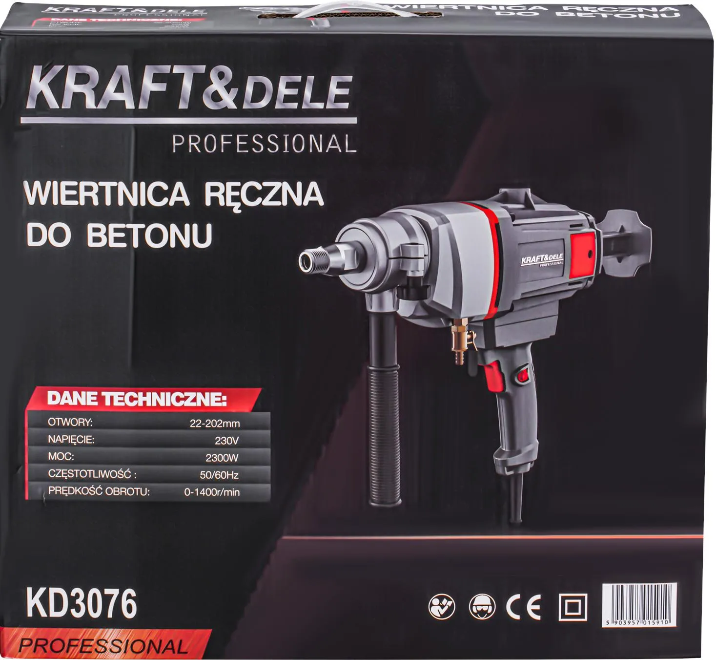 Betono gręžtuvas 2300 W KD3076 nuotrauka 12