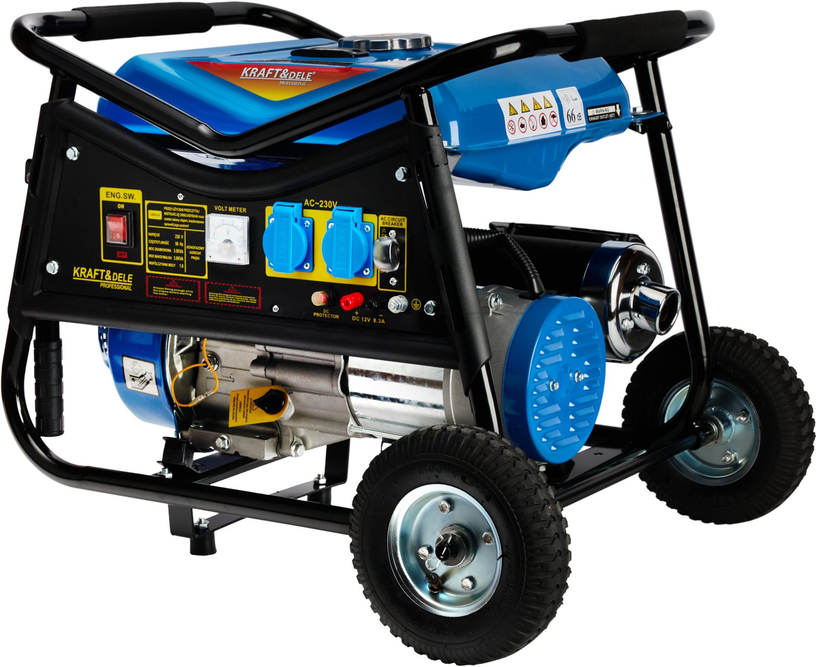 Benzininis vienfazis generatorius KRAFT&DELE KD142 (3000 W, 12/230 V, 7 AG) nuotrauka 4