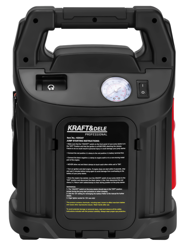 Kraft&Dele KD5347 užvedimo stotelė, 12 V, 26 Ah, 1200/700 A nuotrauka 9