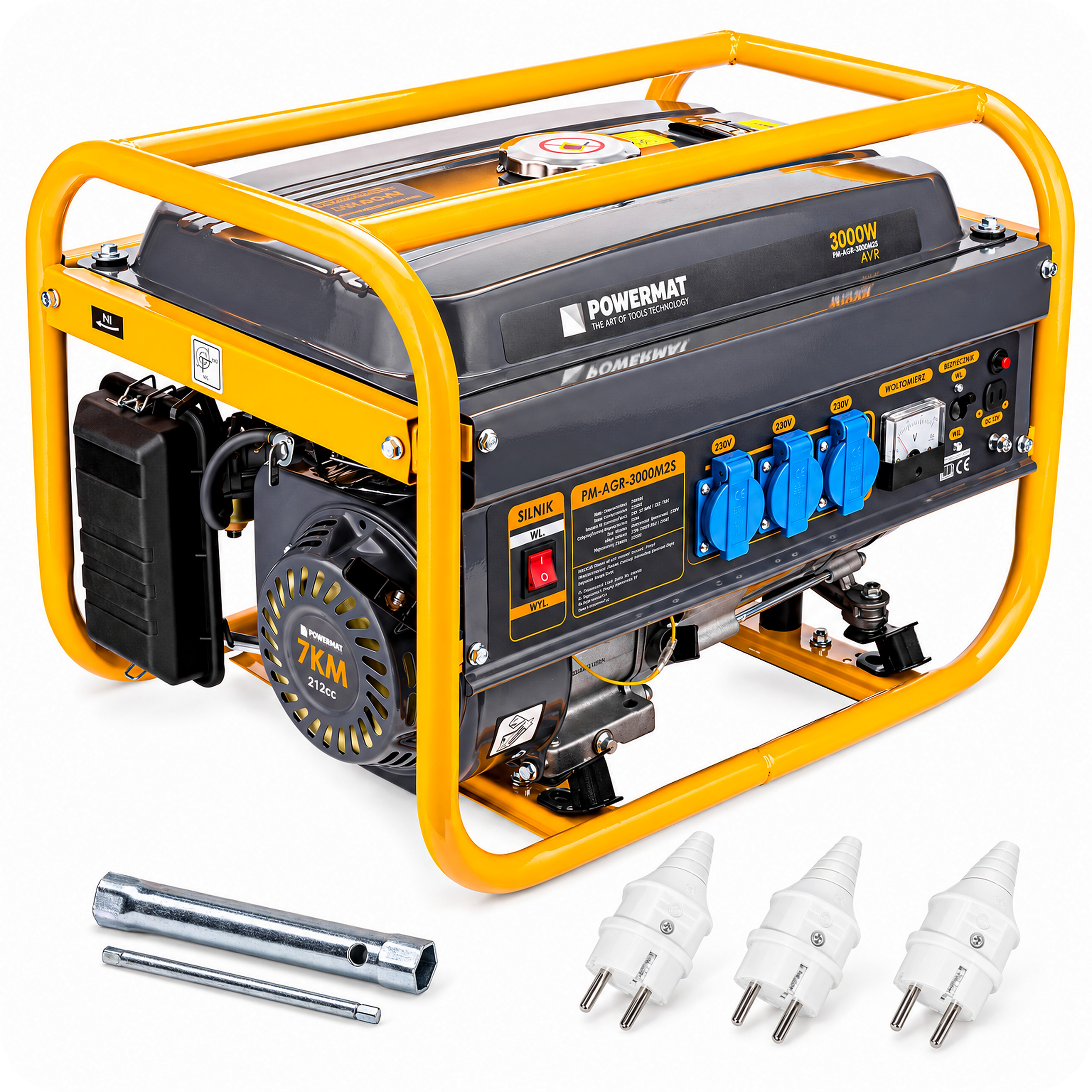 POWERMAT PM-AGR-3000M2S benzininis generatorius 3000 W — nuotrauka 1