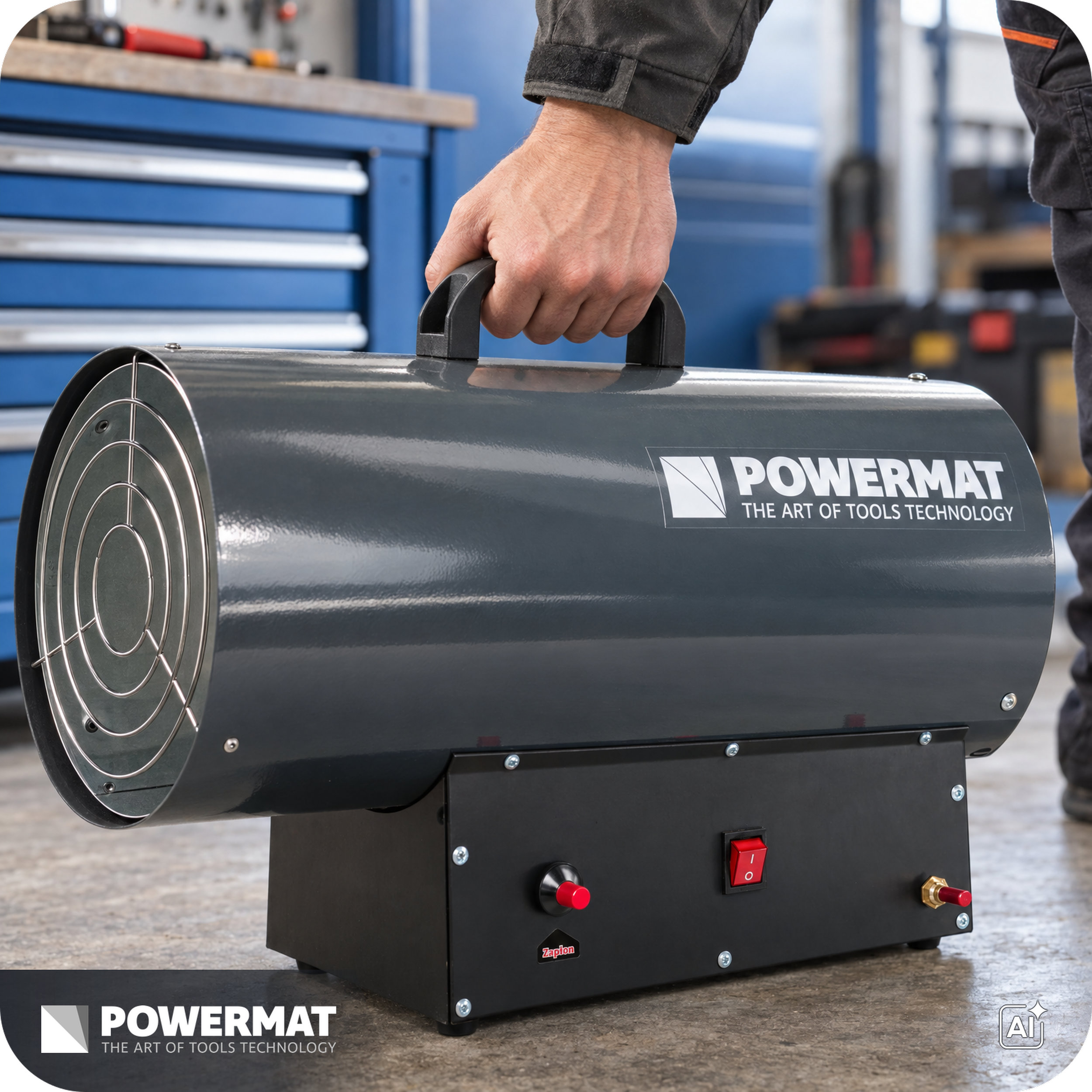 Powermat PM-NAG-45GN dujinis karšto oro šildytuvas 45 kW (komplekte reduktorius ir žarna) nuotrauka 10