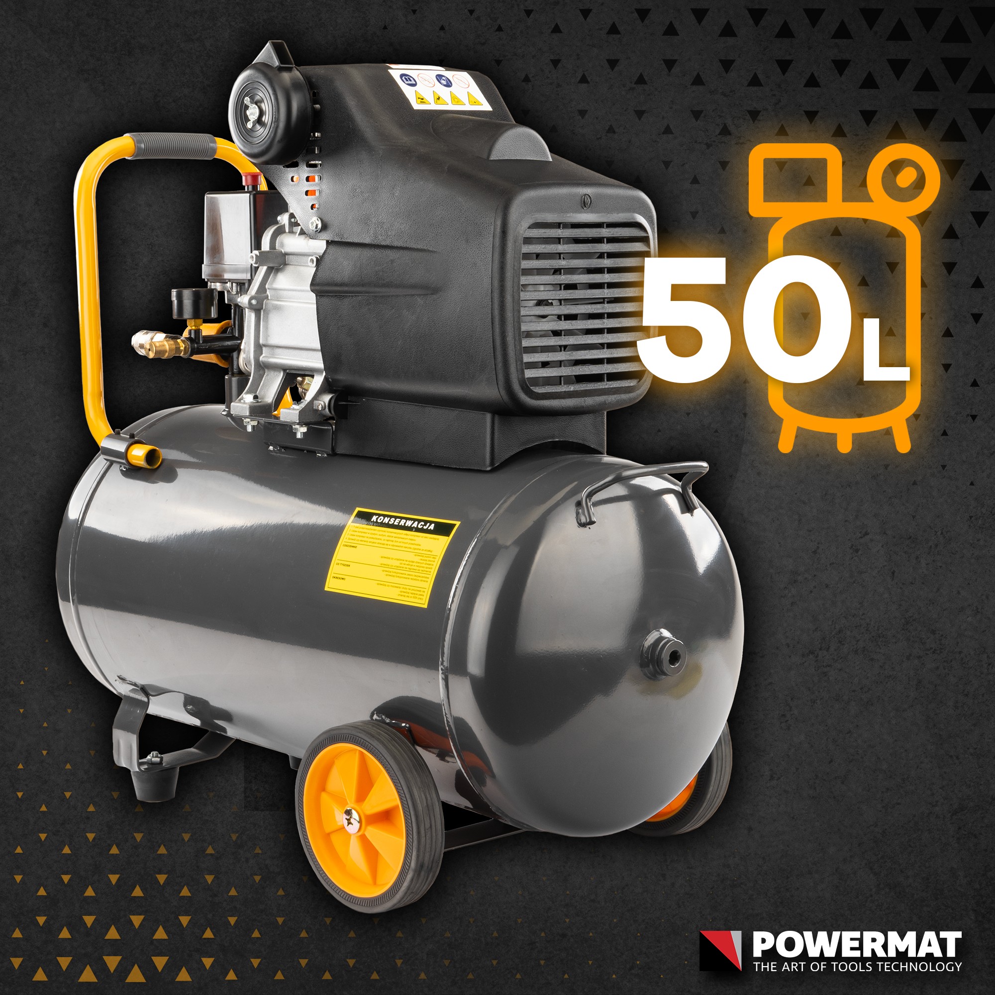 Powermat PM-KO-50T alyvinis oro kompresorius (PM0685) nuotrauka 7