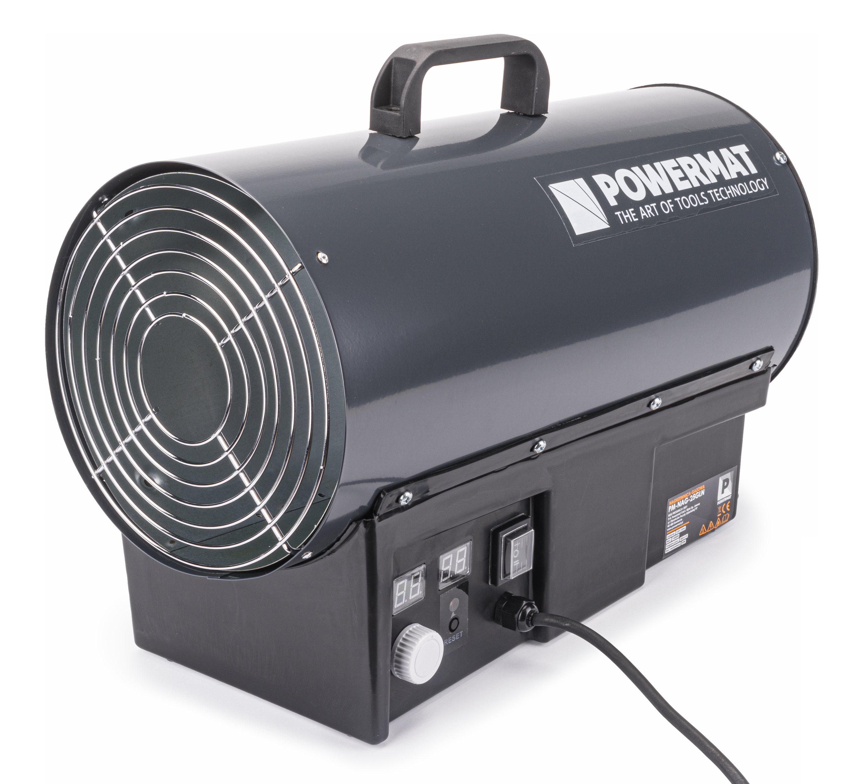Powermat PM-NAG-25GLN dujinis ventiliatorinis šildytuvas, 25 kW (su LCD termostatu) — nuotrauka 1
