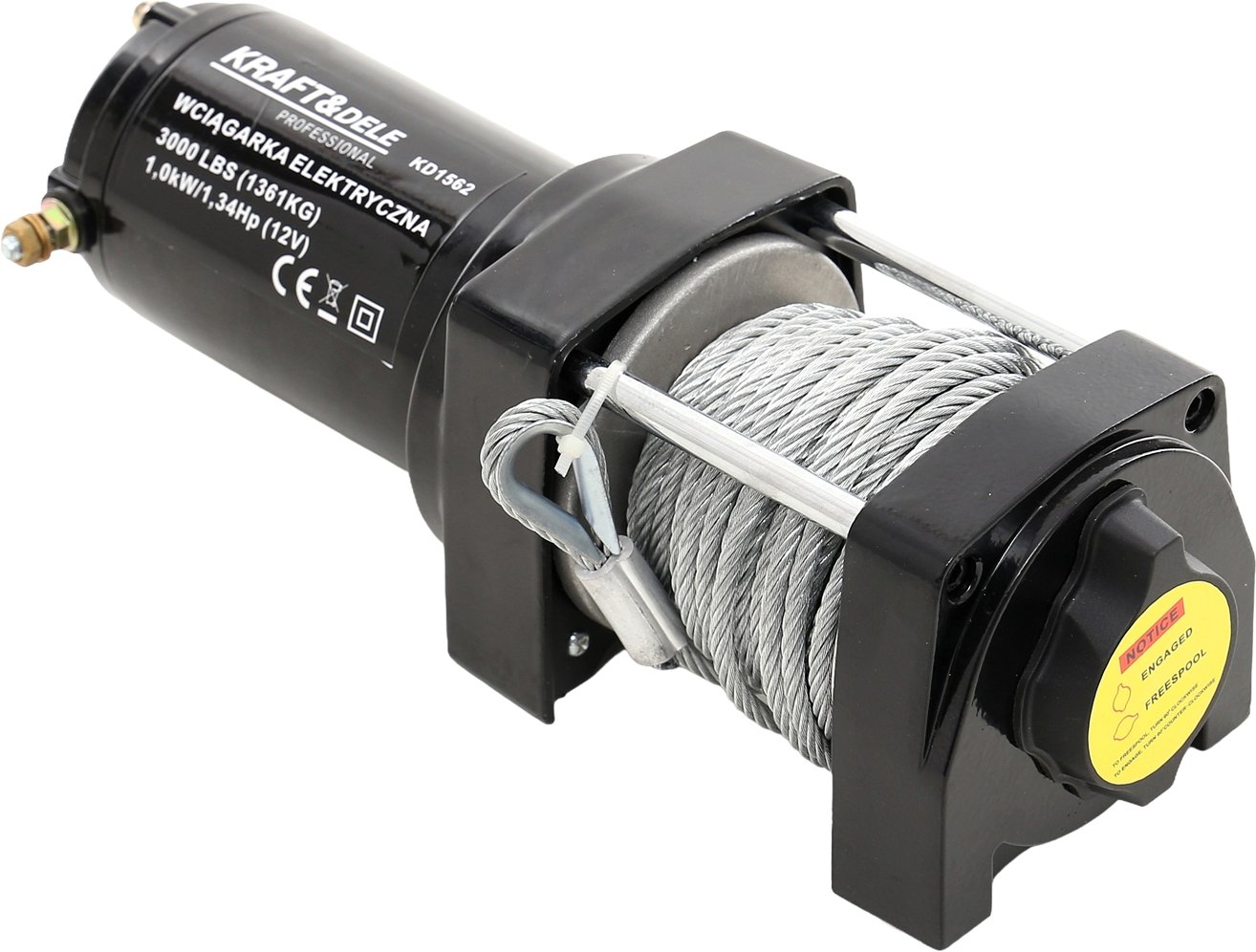 KRAFT&DELE KD1562 12 V elektrinė gervė 3000 lb (1361 kg)