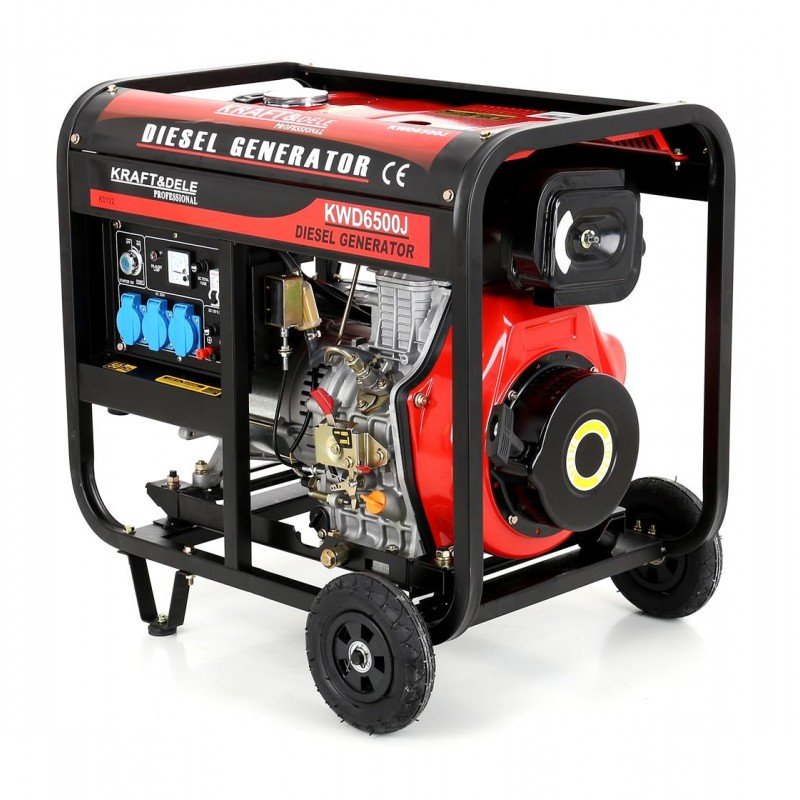 Kraft&Dele KD122 dyzelinis generatorius, 6500 W, 230 V + 12 V, AVR nuotrauka 8