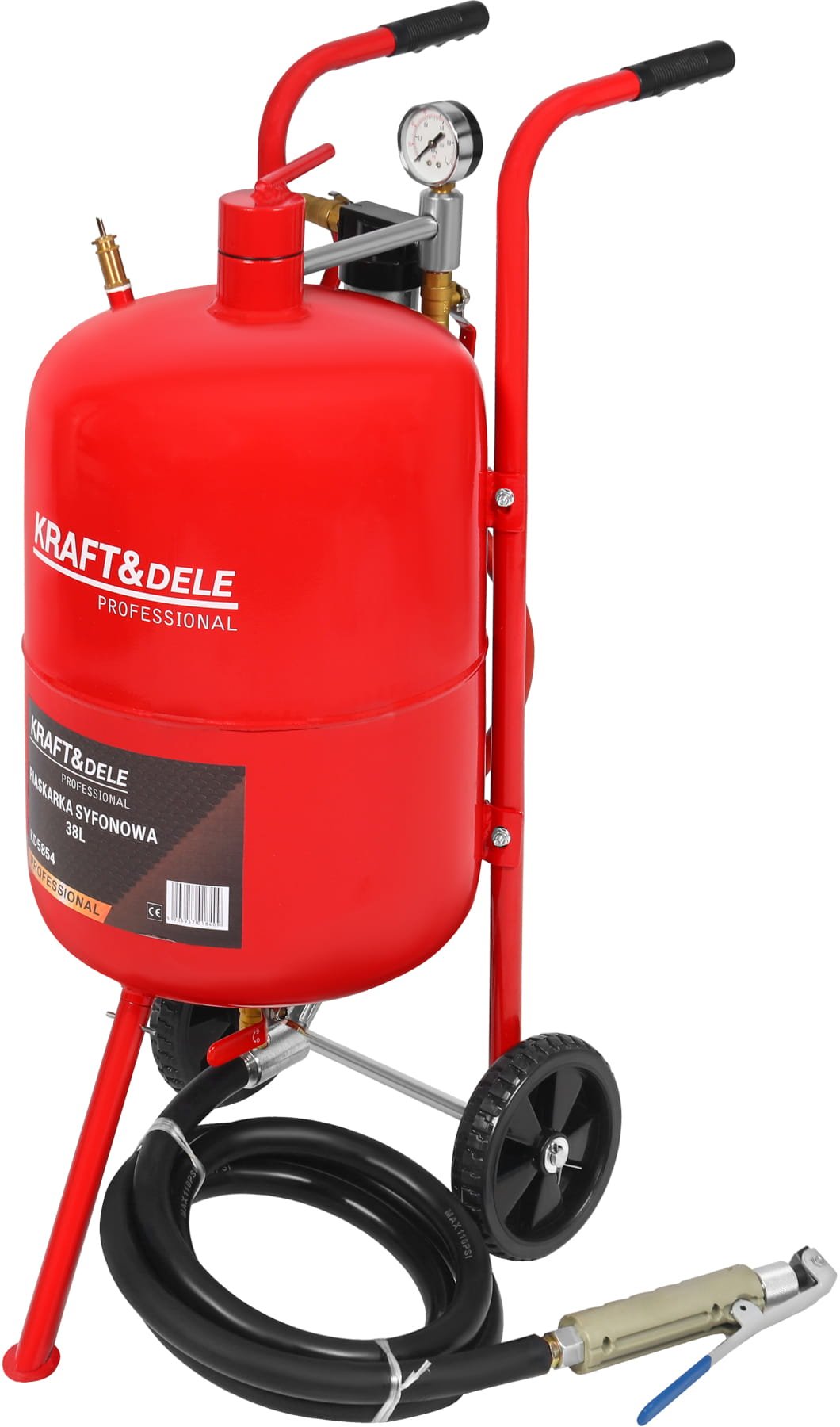 Sifoninė smėliavimo įranga 38 l + priedai KD5854 nuotrauka 2