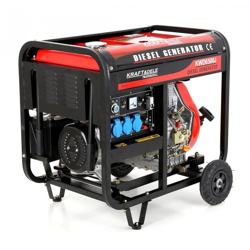Kraft&Dele KD122 dyzelinis generatorius, 6500 W, 230 V + 12 V, AVR nuotrauka 6