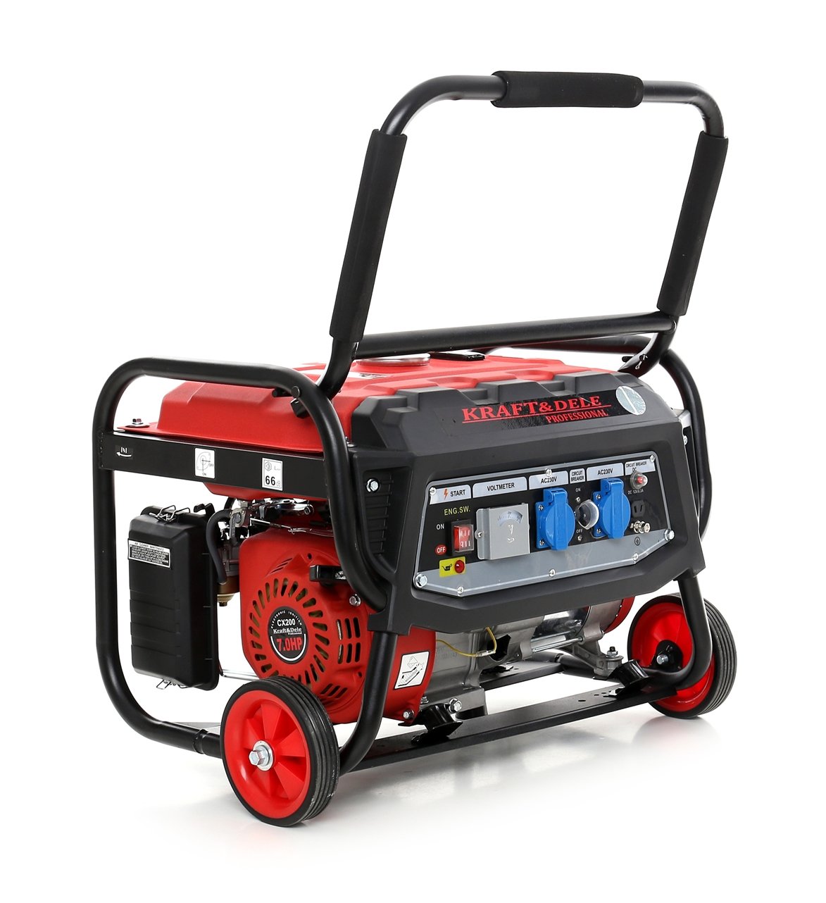KRAFT&DELE KD138 benzininis vienfazis generatorius, 3000 W, 12/230 V nuotrauka 3