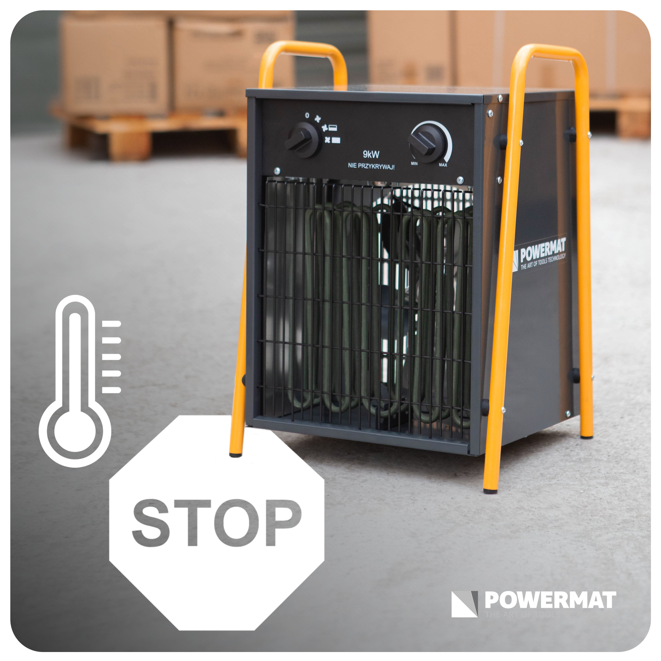 Elektrinė šilumos patranka Powermat PM-NAG-9EDN 9 kW 400 V nuotrauka 12