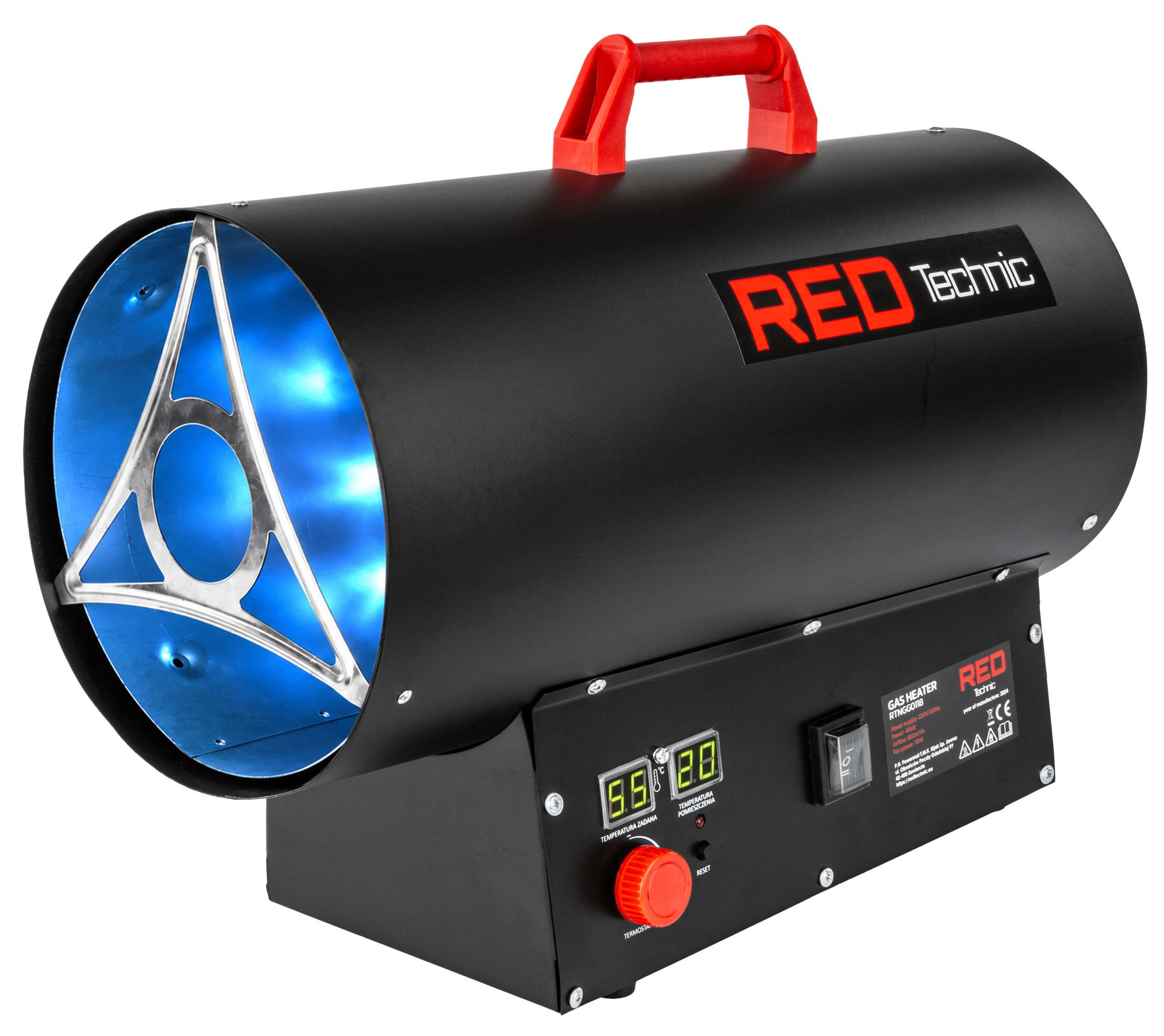 Dujinė karšto oro patranka 45 kW RTNGG0118 — nuotrauka