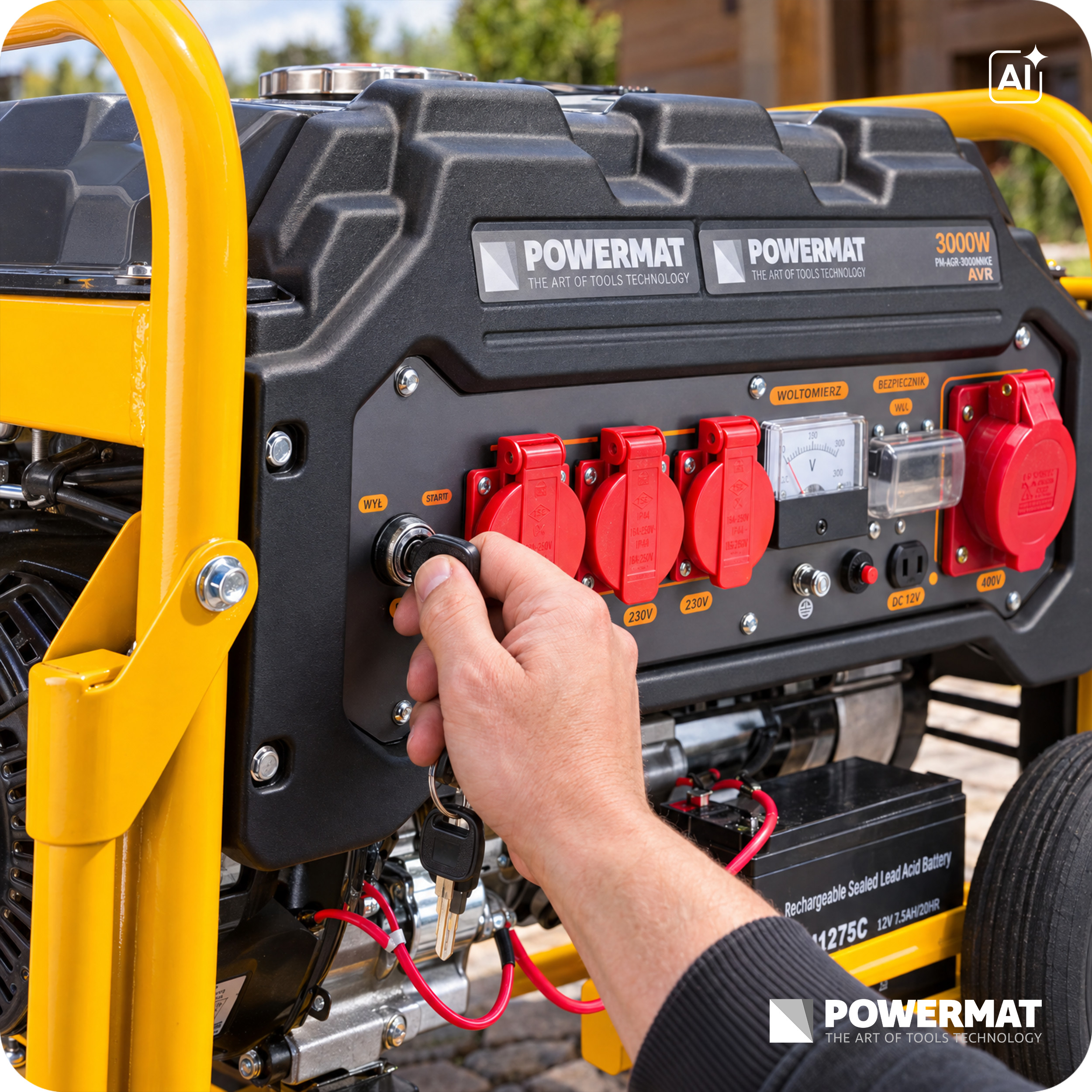 Powermat PM-AGR-3000MNKE generatorius, 3000 W nuotrauka 12