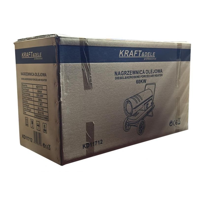 KRAFT&DELE KD11712 dyzelinis šildytuvas su termostatu, 60 kW nuotrauka 11