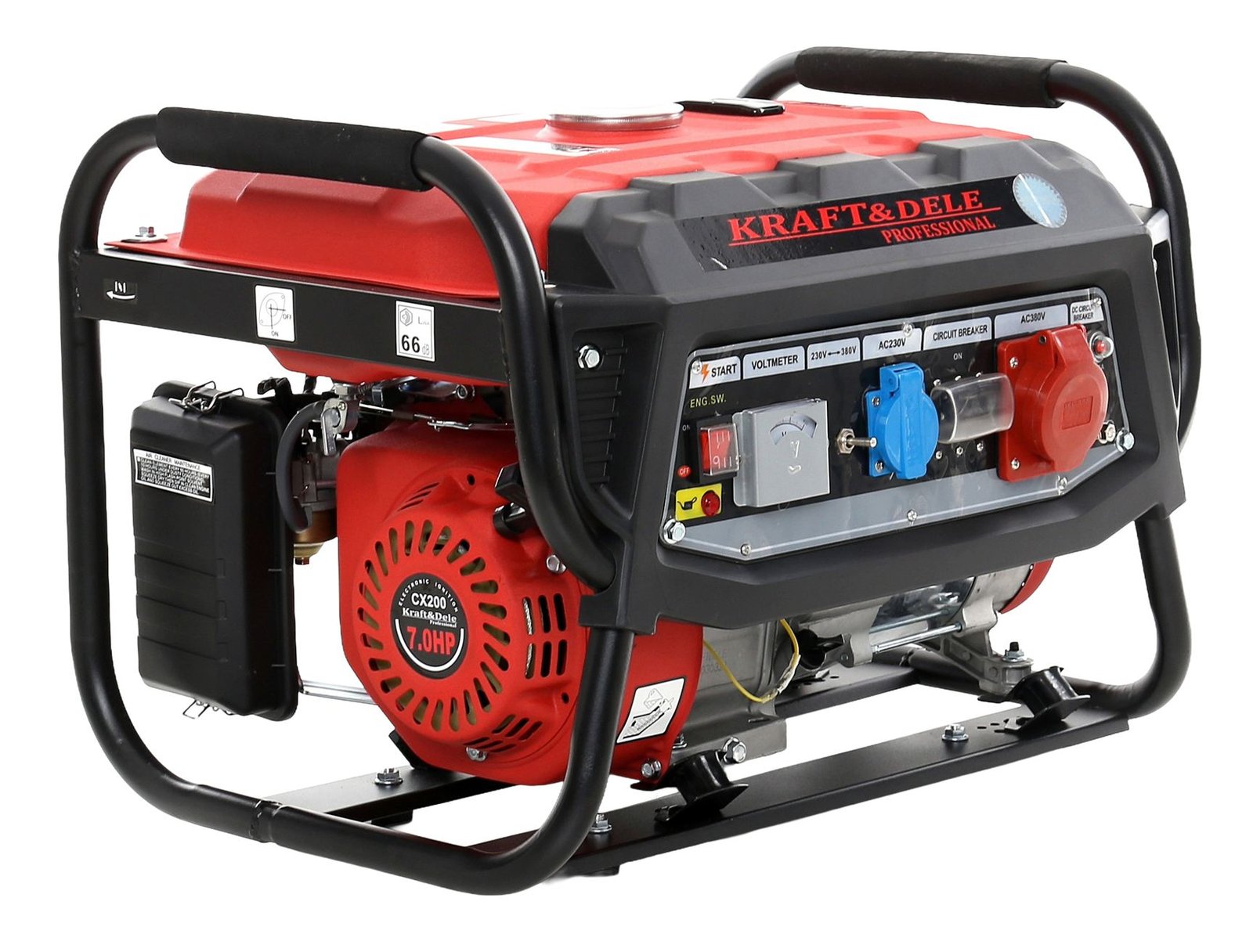 Kraft&Dele KD137 benzininis trifazis generatorius 3 kW (12/230/380 V) nuotrauka 3