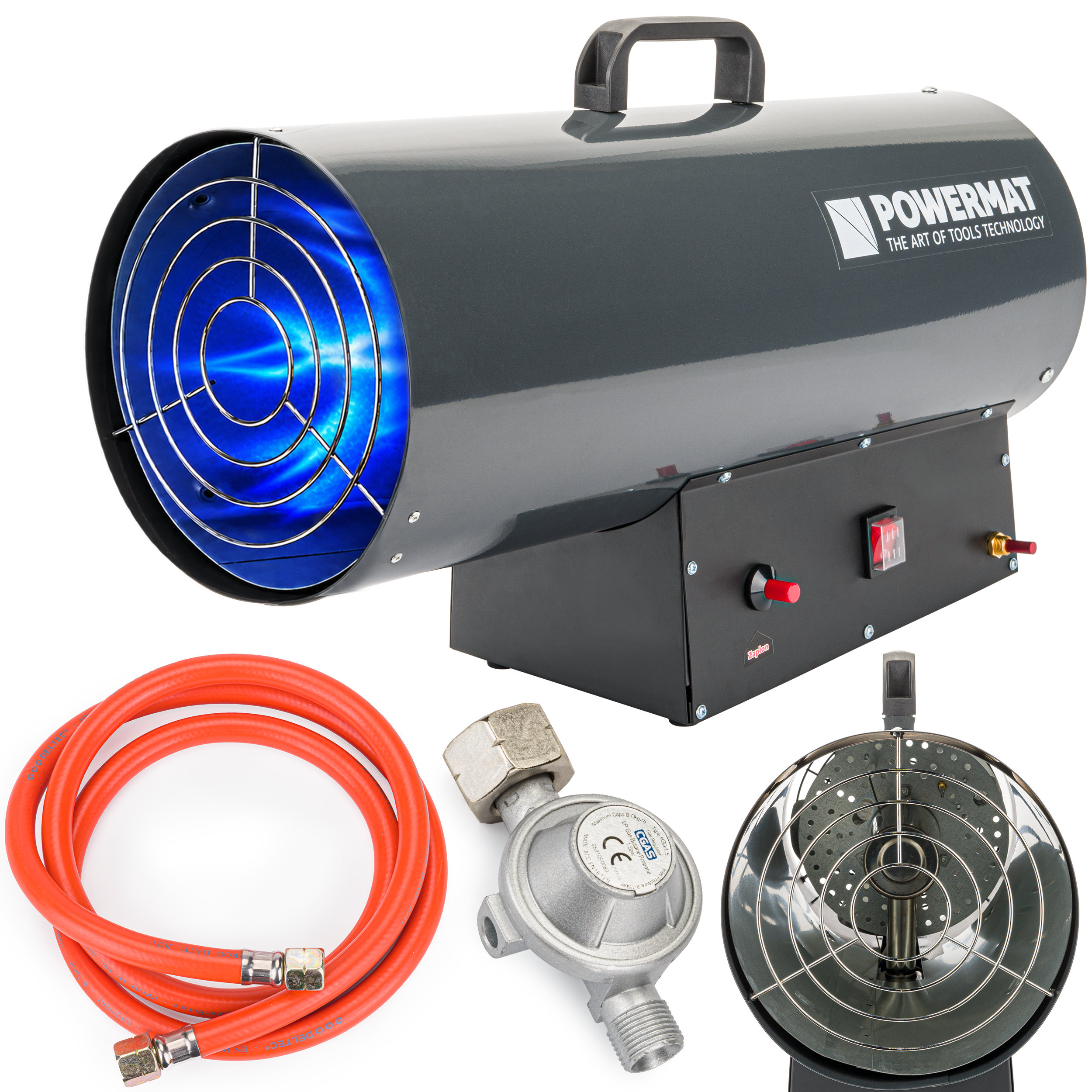 Powermat PM-NAG-65GN dujinė šilumos patranka 65 kW (su reduktoriumi) — nuotrauka 1