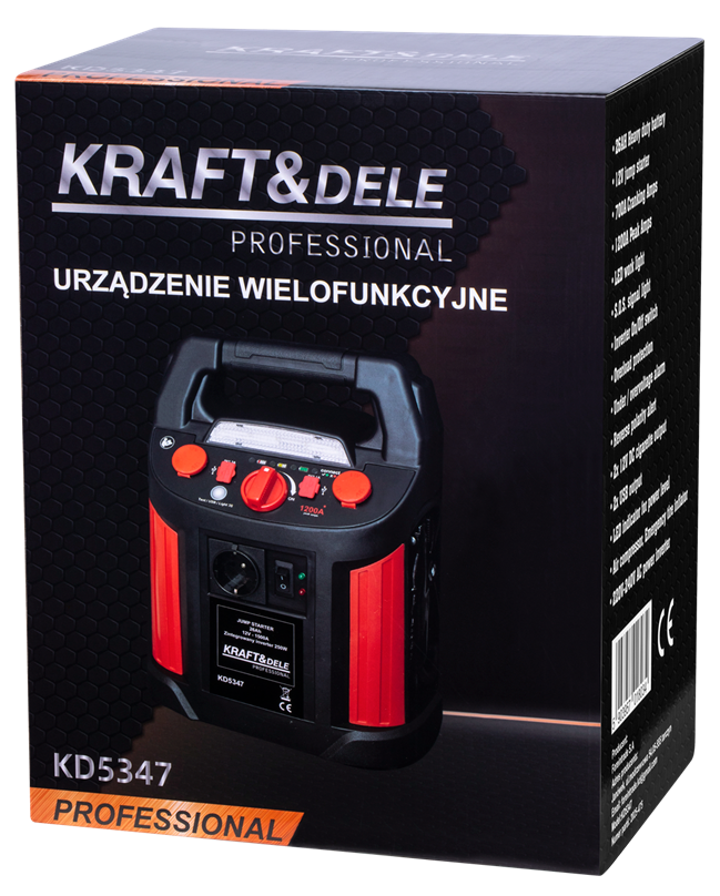 Kraft&Dele KD5347 užvedimo stotelė, 12 V, 26 Ah, 1200/700 A nuotrauka 5