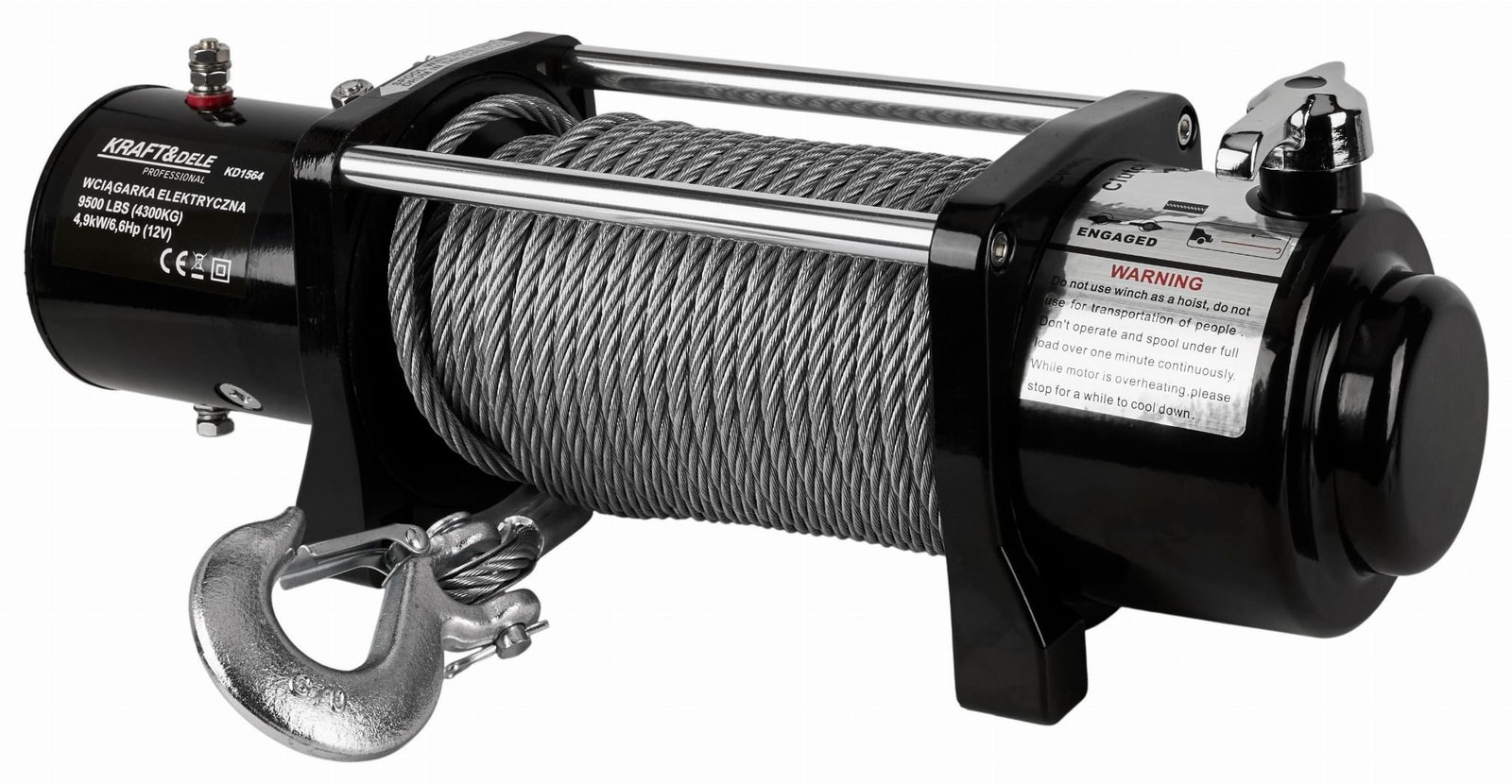 Elektrinė gervė KD1564 9500 LBS 12V nuotrauka 5