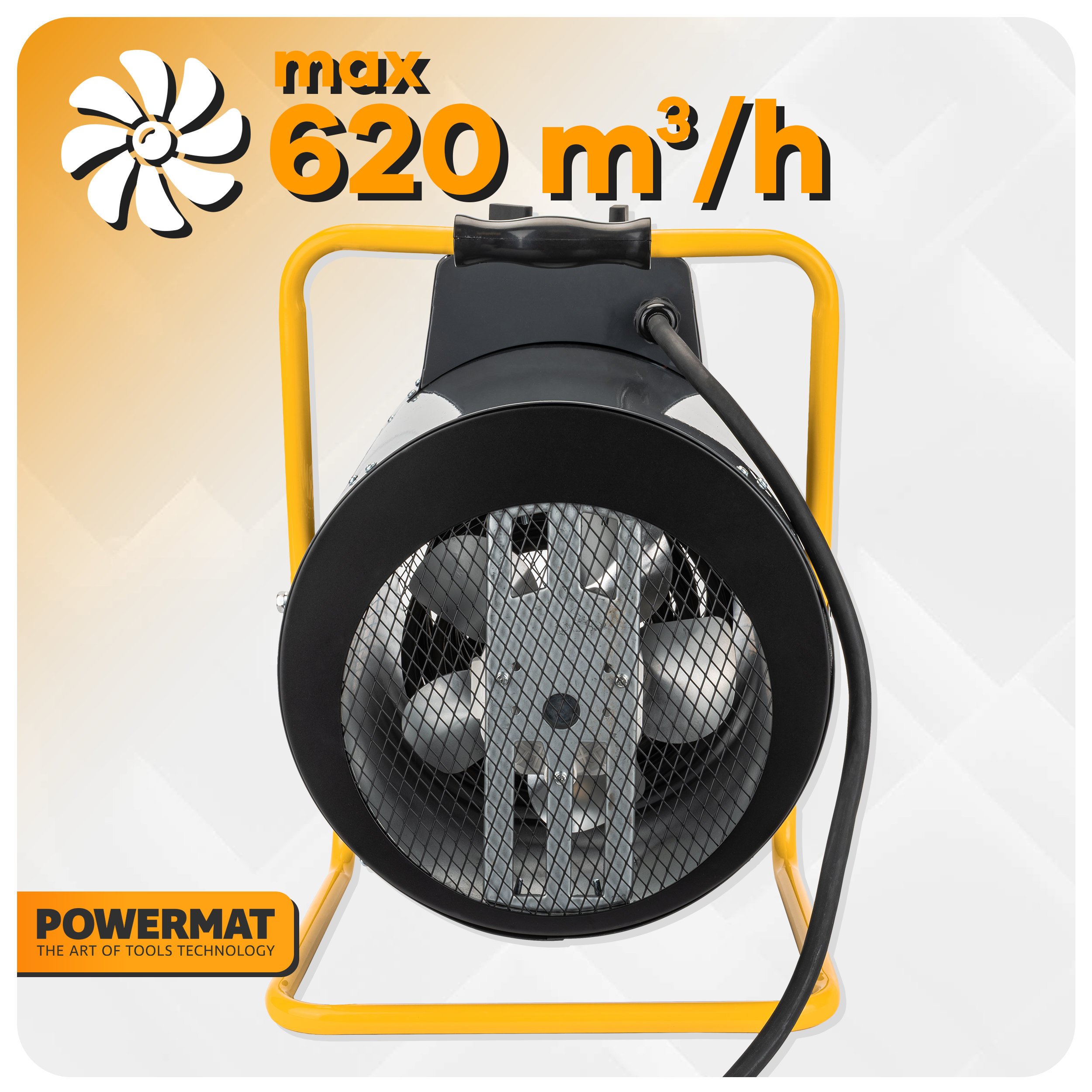 Powermat elektrinis ventiliatorinis šildytuvas 9 kW, 400 V (PM-NAG-9EN) nuotrauka 11