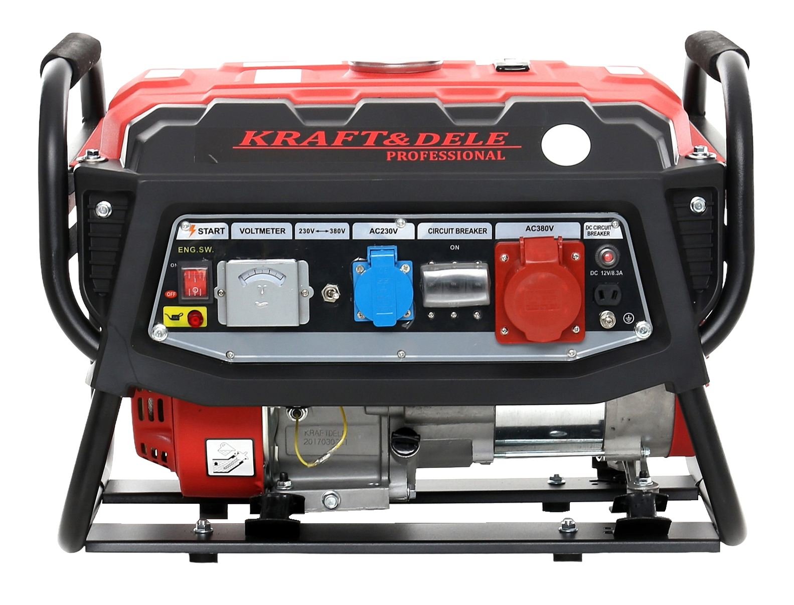 Kraft&Dele KD137 benzininis trifazis generatorius 3 kW (12/230/380 V) nuotrauka 5