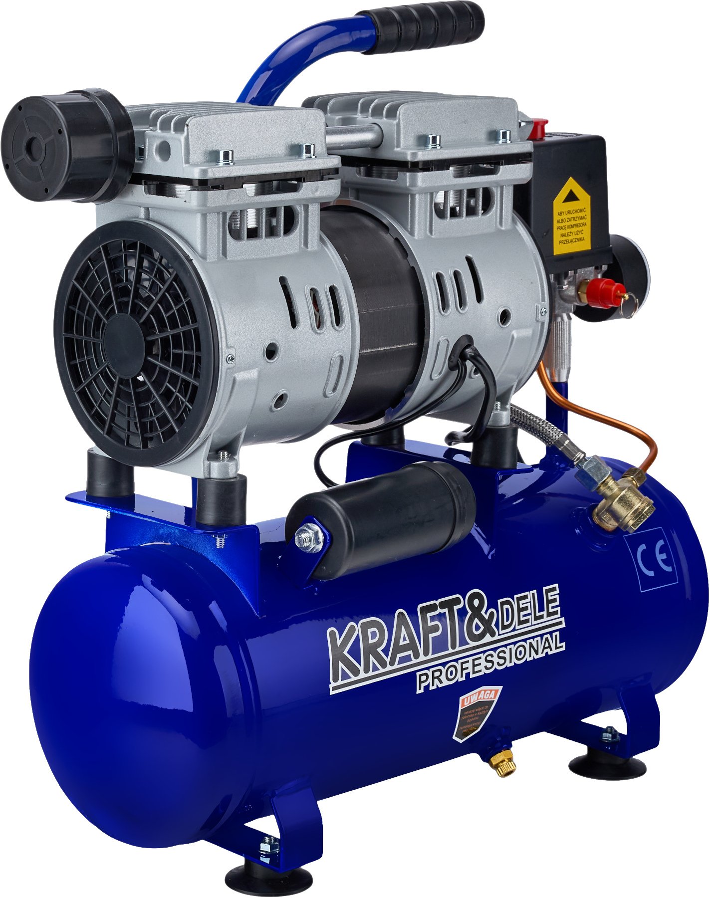 Kraft&Dele KD4098 bealyvis oro kompresorius, 9 l, 550 W, 155 l/min nuotrauka 6