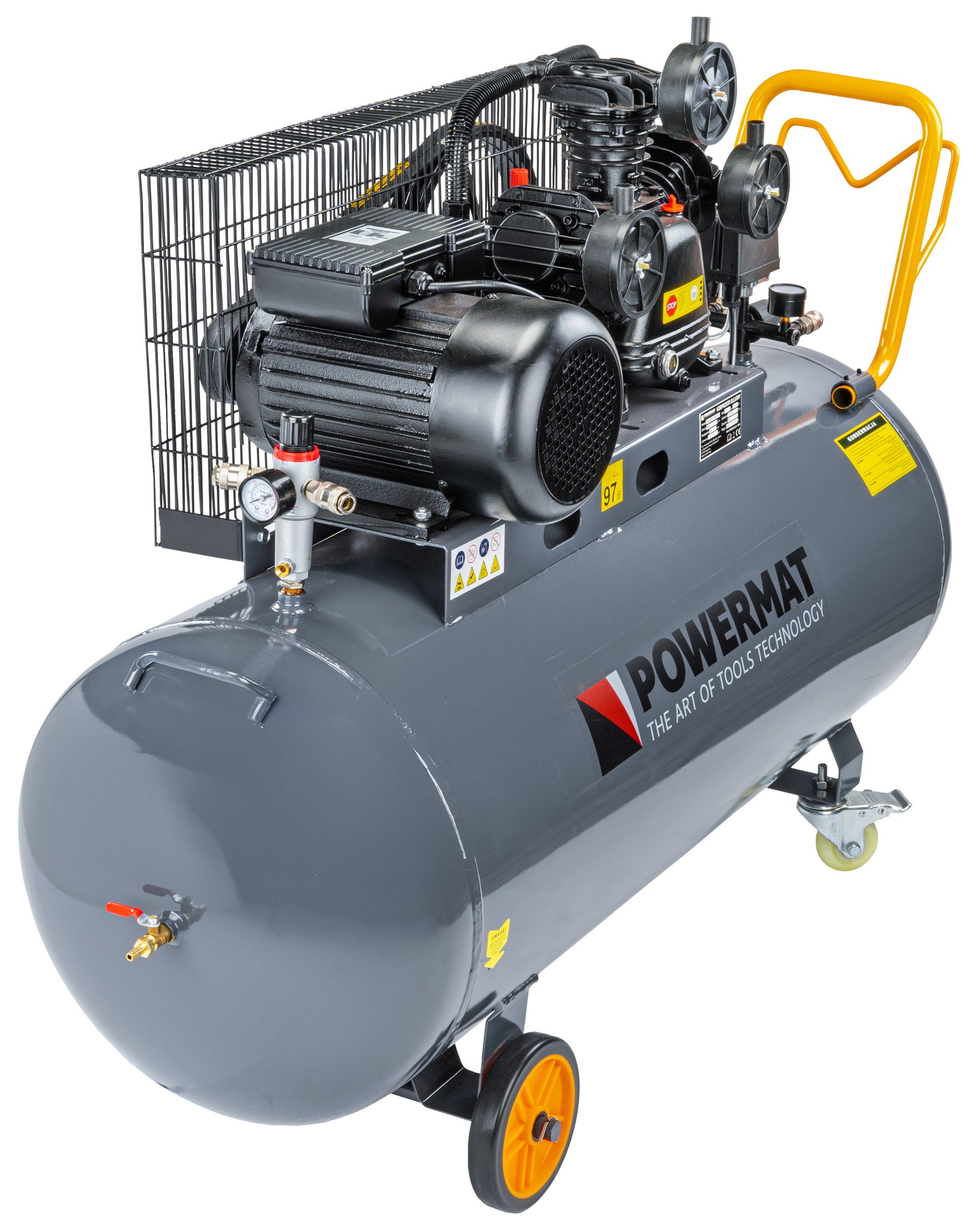 Alyvinis oro kompresorius Powermat PM-KO-200T-230V nuotrauka 3
