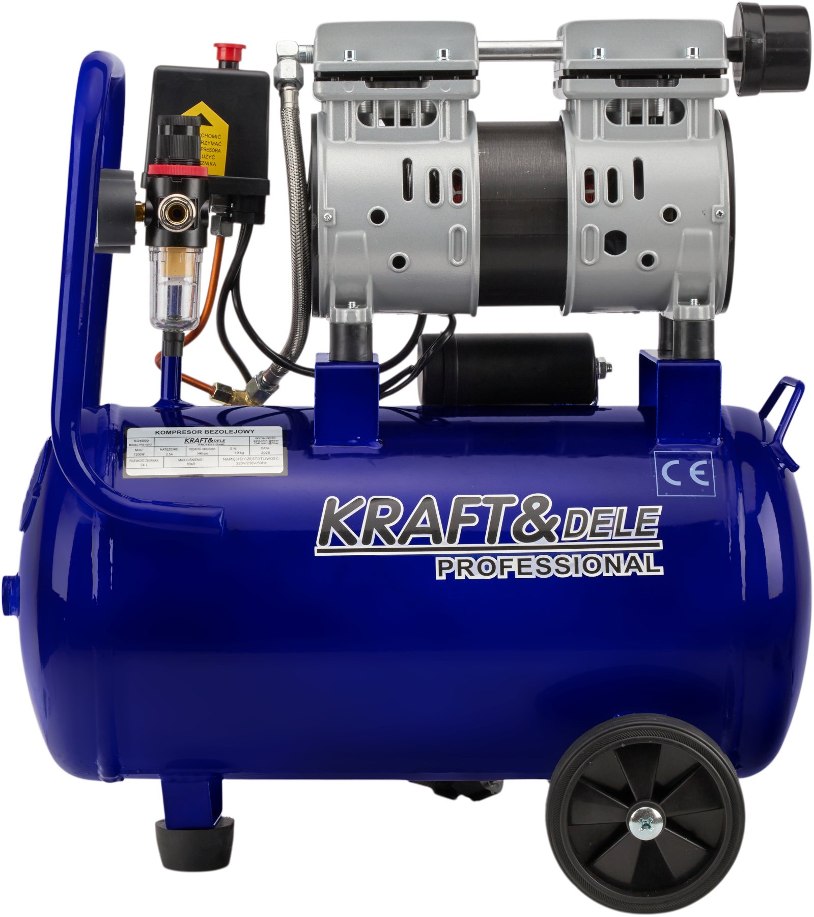 Betepalinis oro kompresorius KD4099, 24 l, 1200 W, 220 l/min nuotrauka 4
