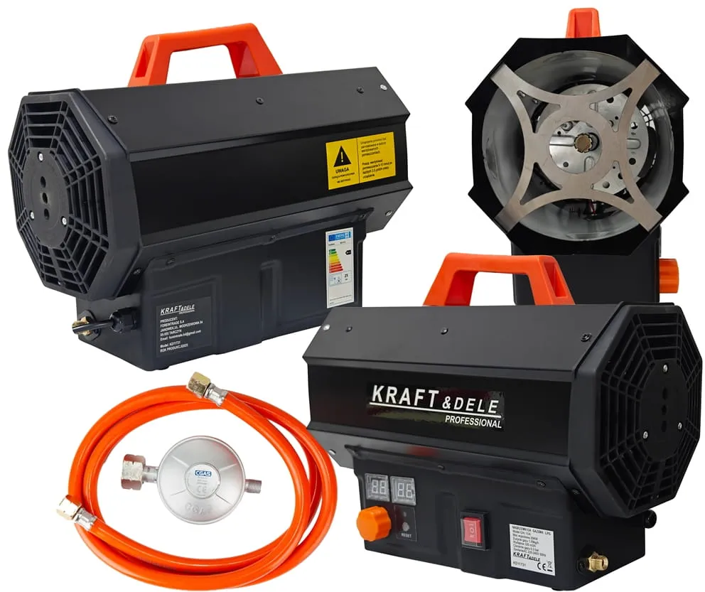 KRAFT&DELE KD11731 dujinis ventiliatorinis šildytuvas 25 kW su automatiniu reduktoriumi nuotrauka 3