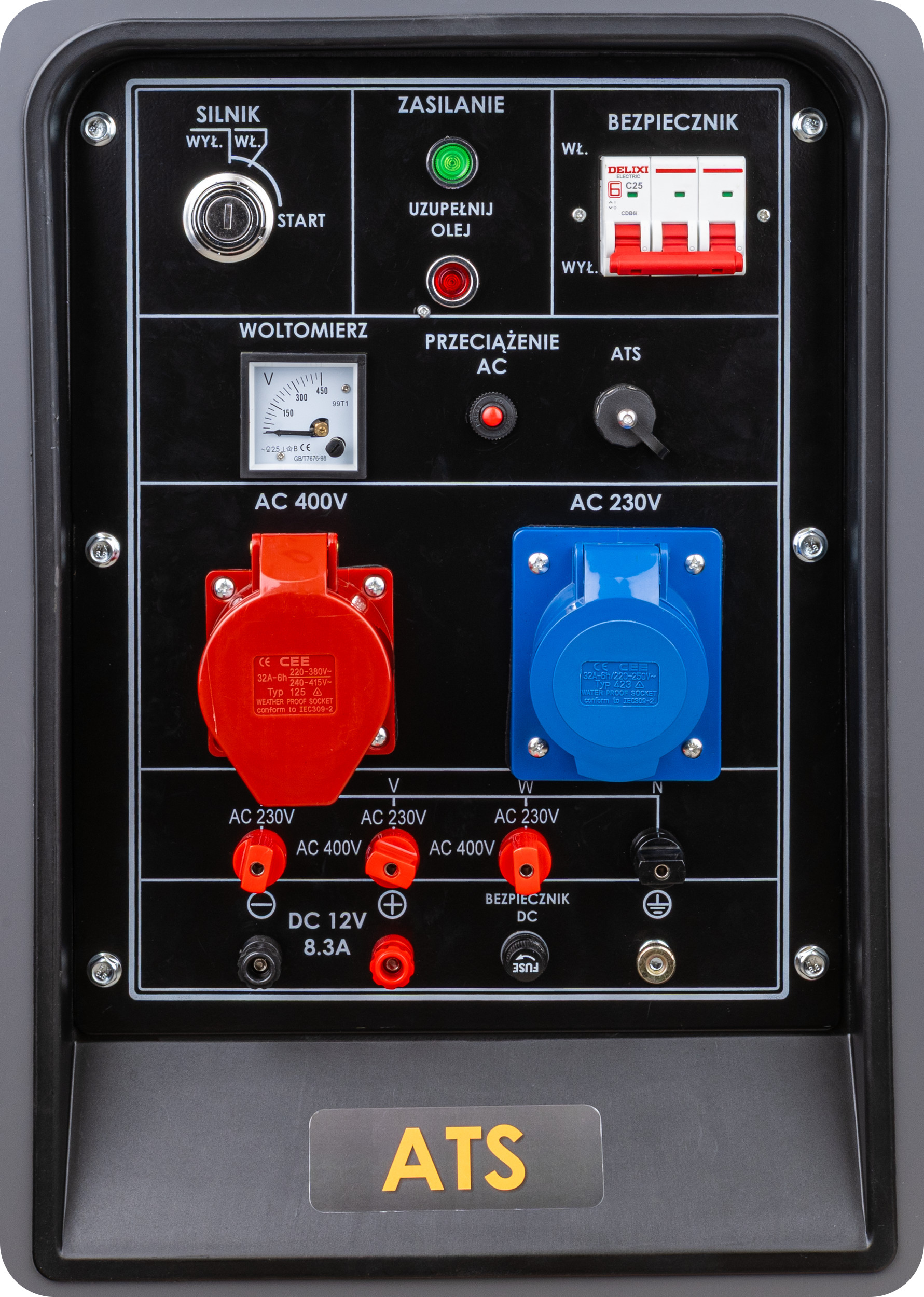Powermat PM-AGR-18000MD dyzelinis trifazis generatorius su ATS, 18 kW nuotrauka 7