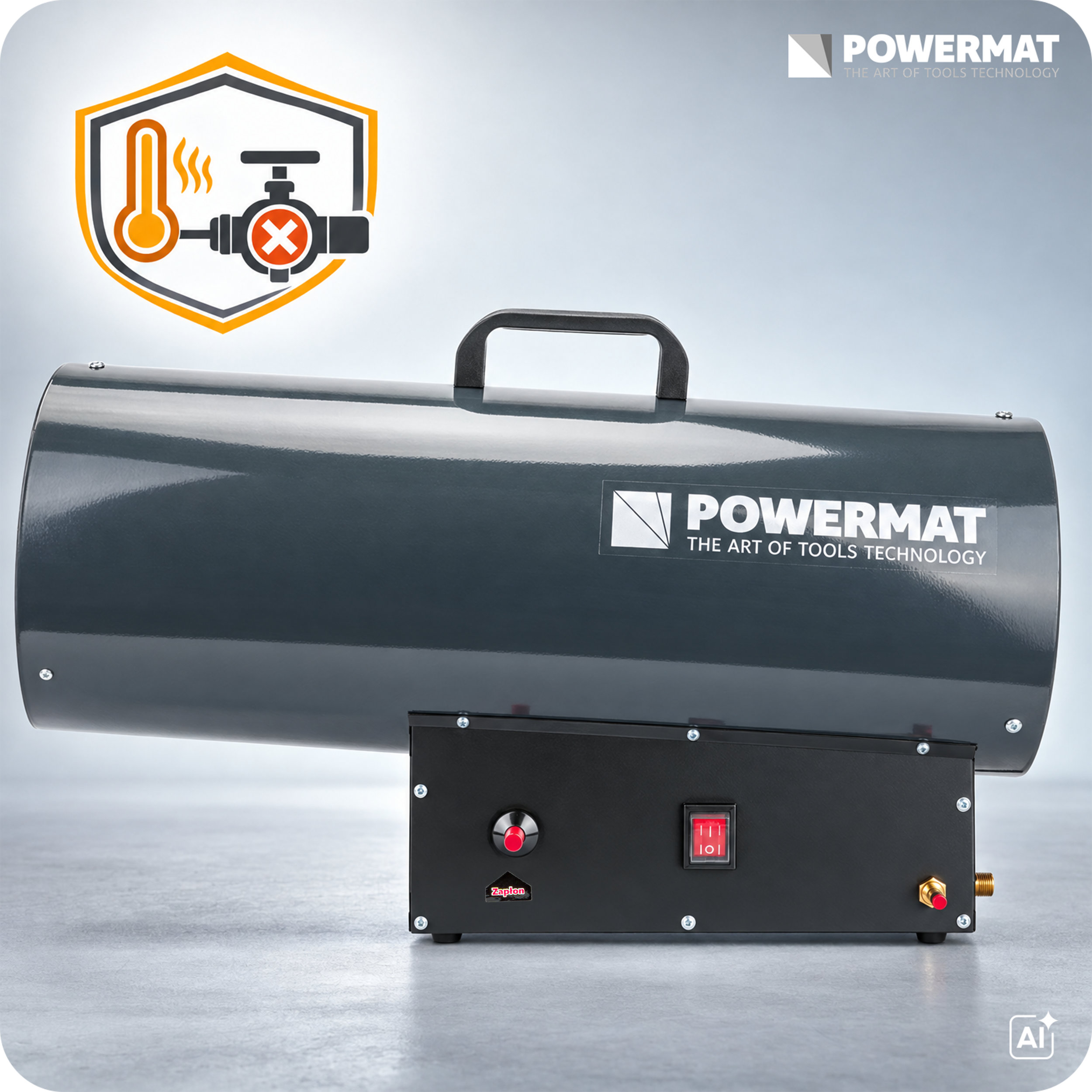Powermat PM-NAG-65GN dujinė šilumos patranka 65 kW (su reduktoriumi) nuotrauka 5