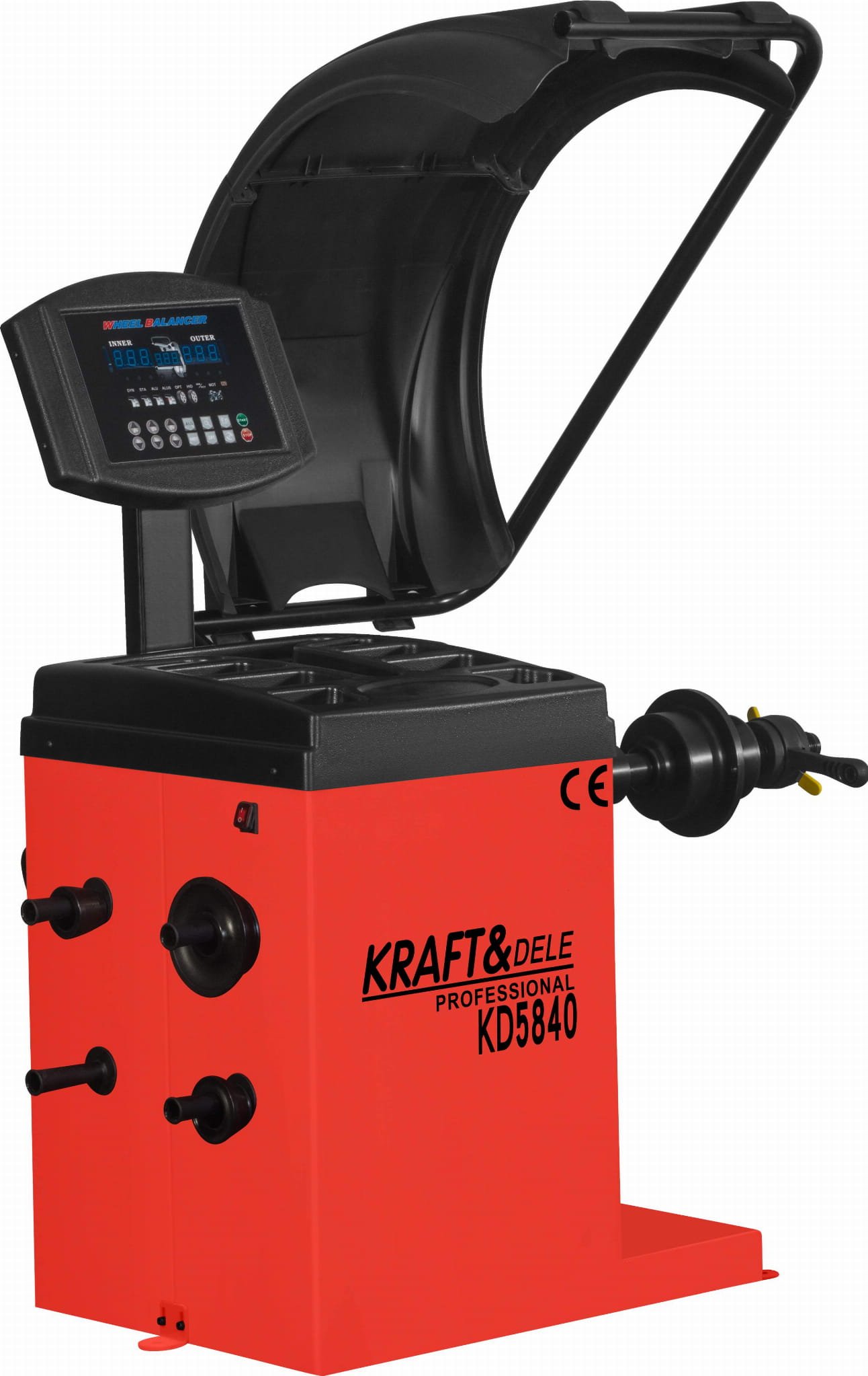 KRAFT&DELE KD5840 ratų balansavimo staklės, pusiau automatinės, su lazerio žymekliu, 230 V