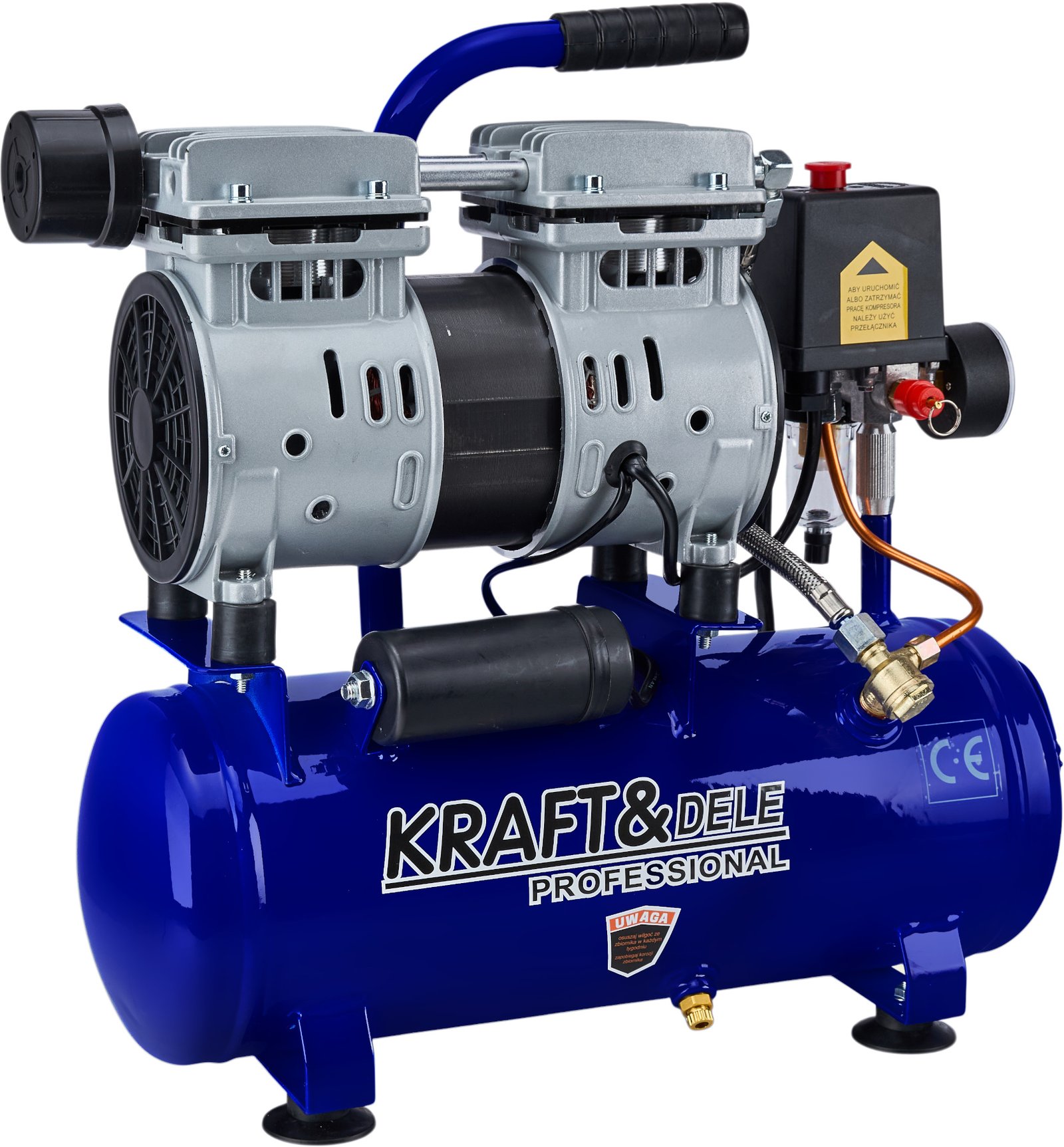Kraft&Dele KD4098 bealyvis oro kompresorius, 9 l, 550 W, 155 l/min nuotrauka 5