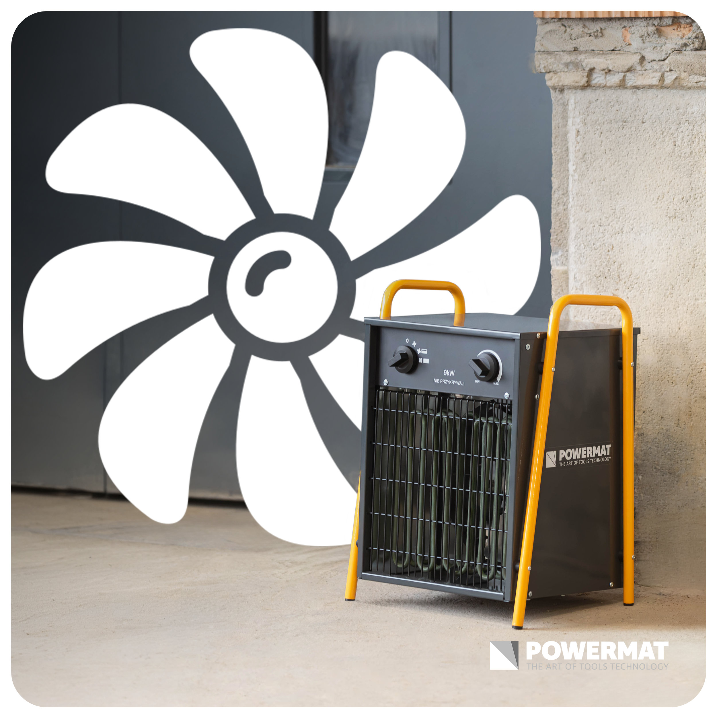 Elektrinė šilumos patranka Powermat PM-NAG-9EDN 9 kW 400 V nuotrauka 10