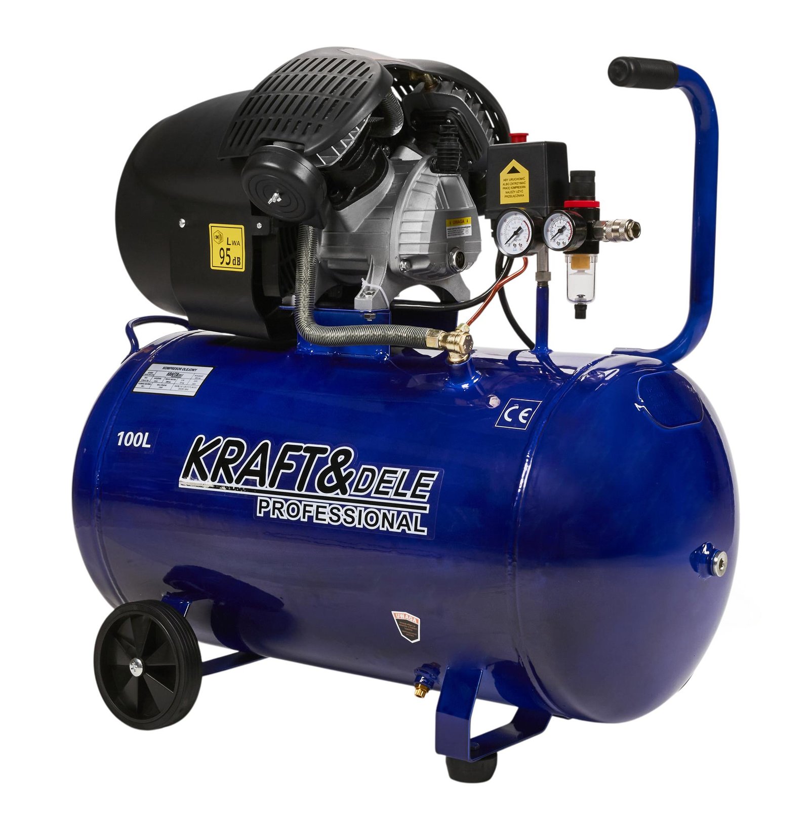 Kraft&Dele KD4065 tepalinis oro kompresorius, 100 l, 3 kW, 230 V nuotrauka 4