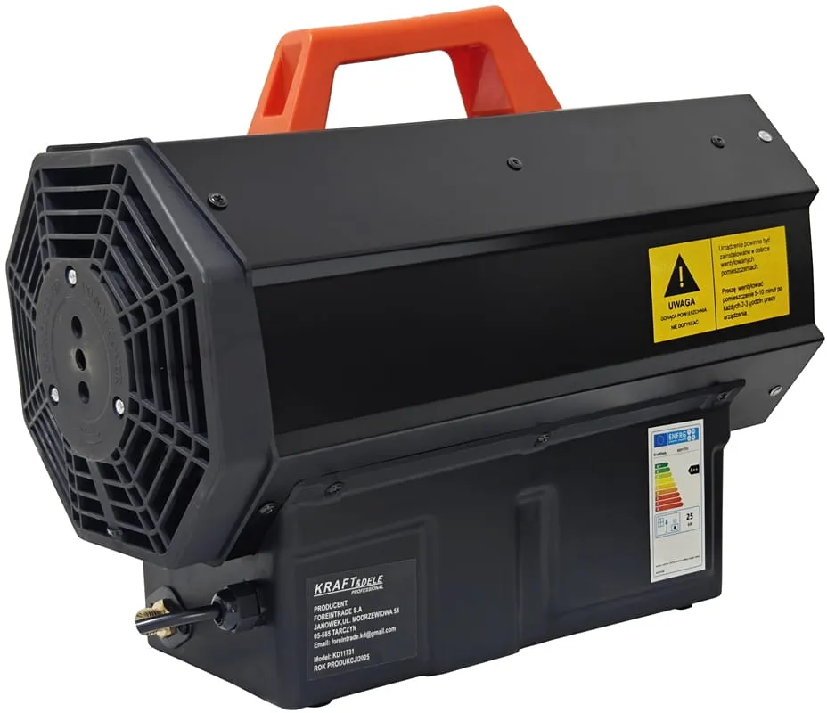 KRAFT&DELE KD11731 dujinis ventiliatorinis šildytuvas 25 kW su automatiniu reduktoriumi nuotrauka 6
