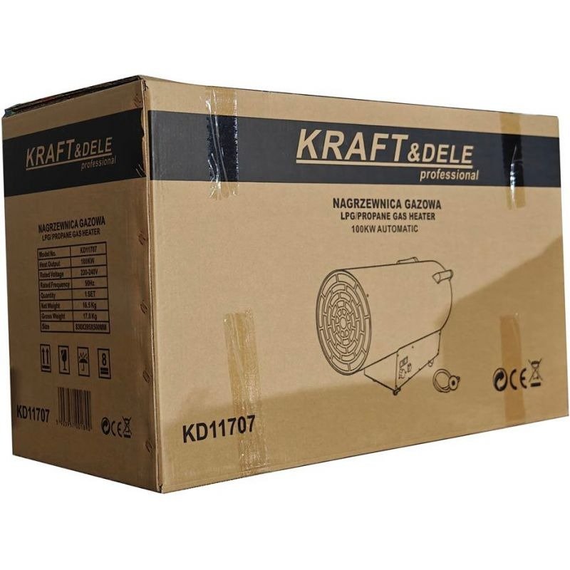 Kraft&Dele KD11707 dujinis oro šildytuvas, 100 kW (su automatiniu reduktoriumi) nuotrauka 10
