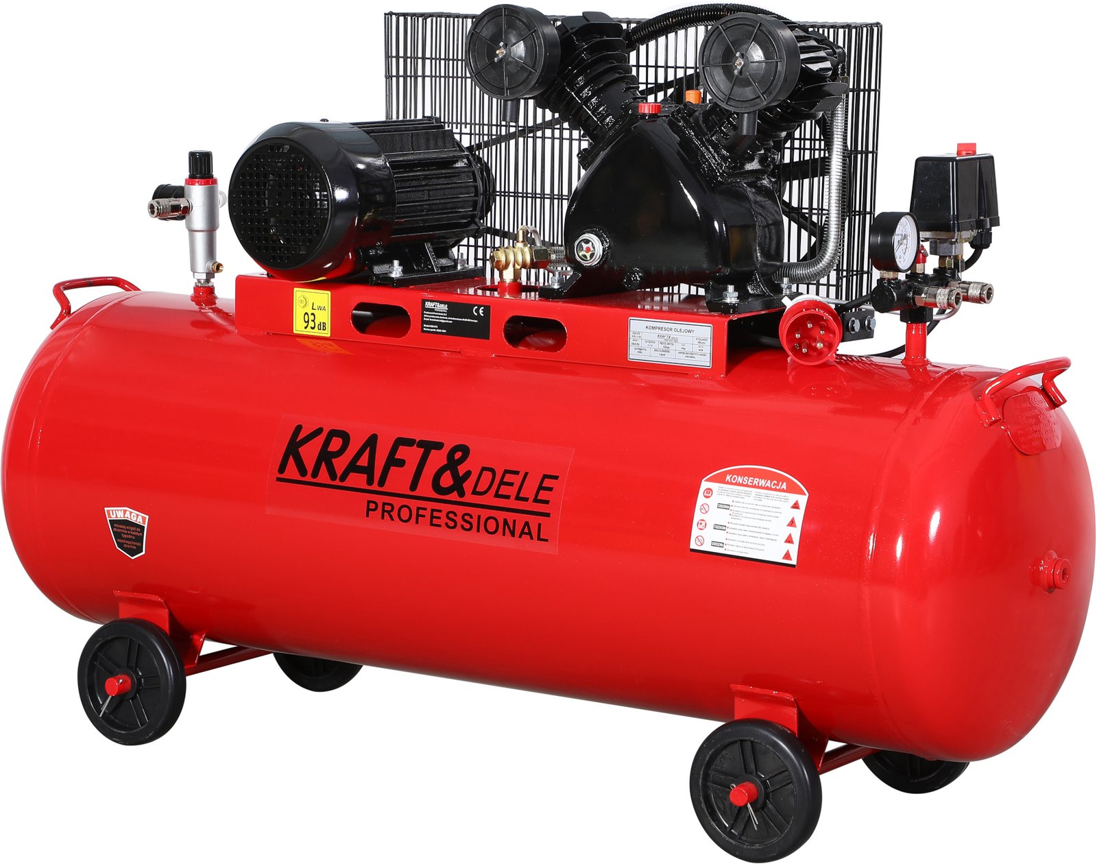 Kraft&Dele KD1473 stūmoklinis diržinis oro kompresorius 200 l, 3,8 kW