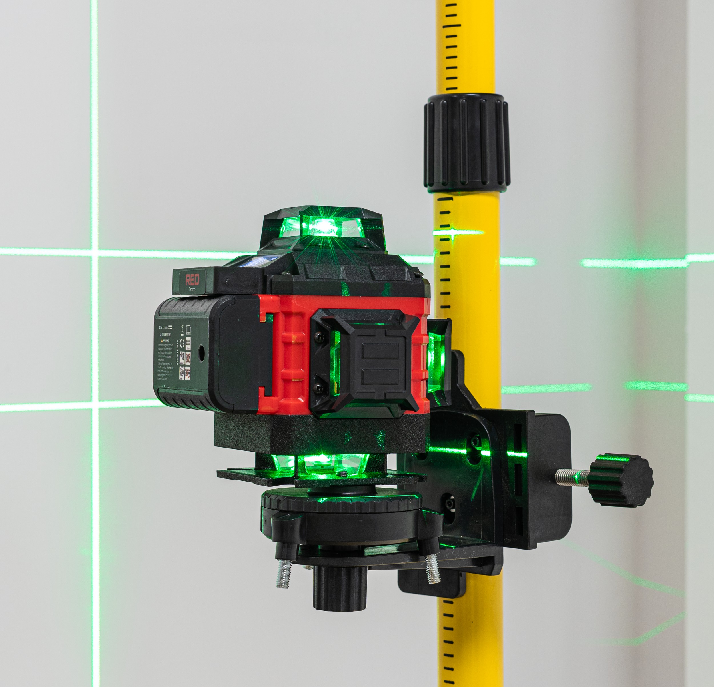 Lazerinis kryžminis nivelyras 4D 360° (žalias) RTPLK0036 nuotrauka 12