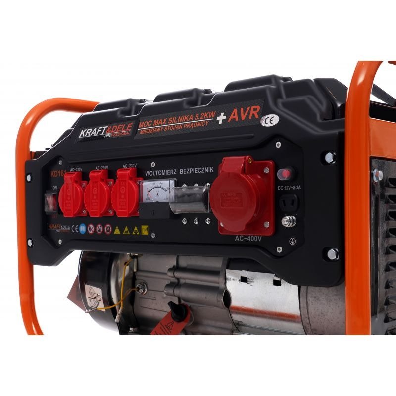 Kraft&Dele KD161 elektros generatorius 3500 W, 12/230/380 V nuotrauka 7