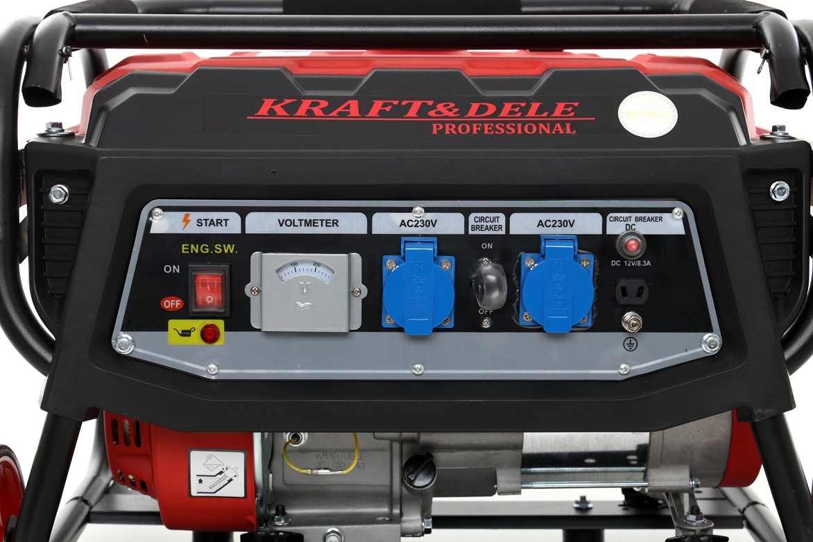KRAFT&DELE KD138 benzininis vienfazis generatorius, 3000 W, 12/230 V nuotrauka 6