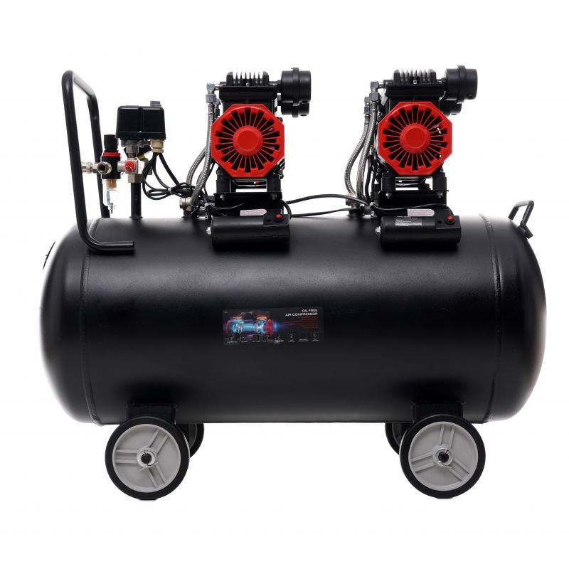 Betepalinis oro kompresorius 100 l, 2 x 1500 W (KD1387) nuotrauka 5