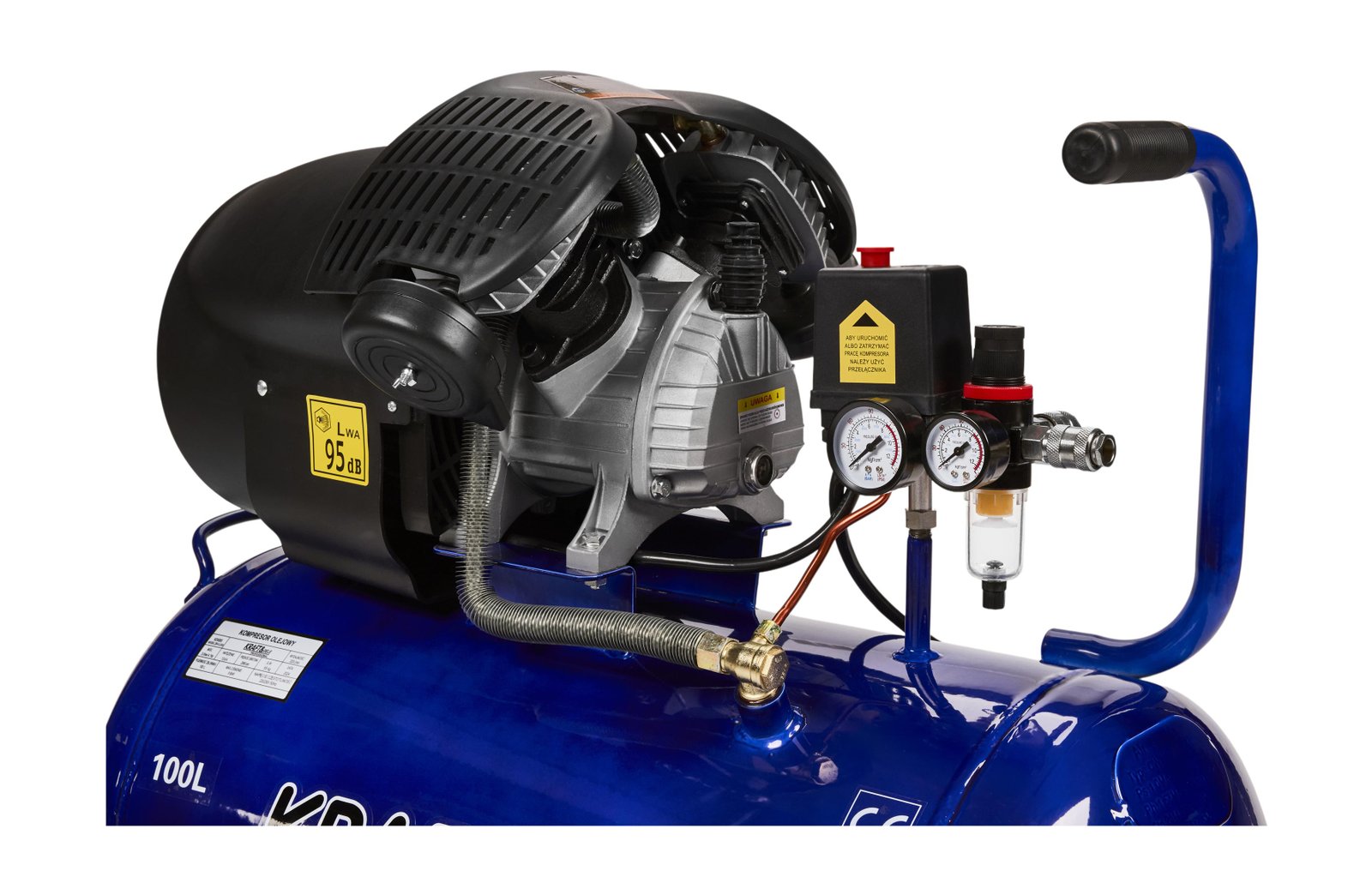 Kraft&Dele KD4065 tepalinis oro kompresorius, 100 l, 3 kW, 230 V nuotrauka 5