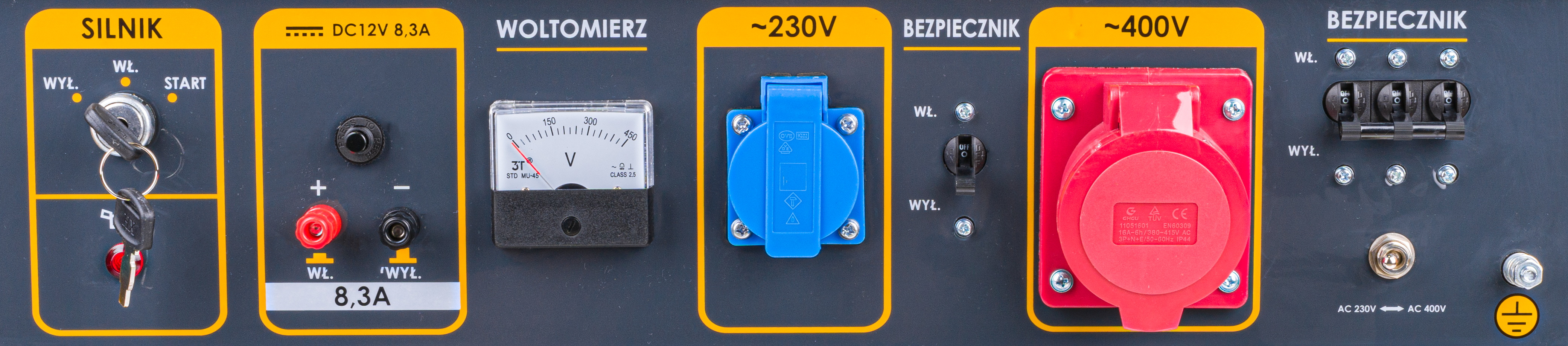 Powermat PM-AGR-7500M-EL trifazis generatorius su AVR, 7,5 kW, 230/400 V nuotrauka 12