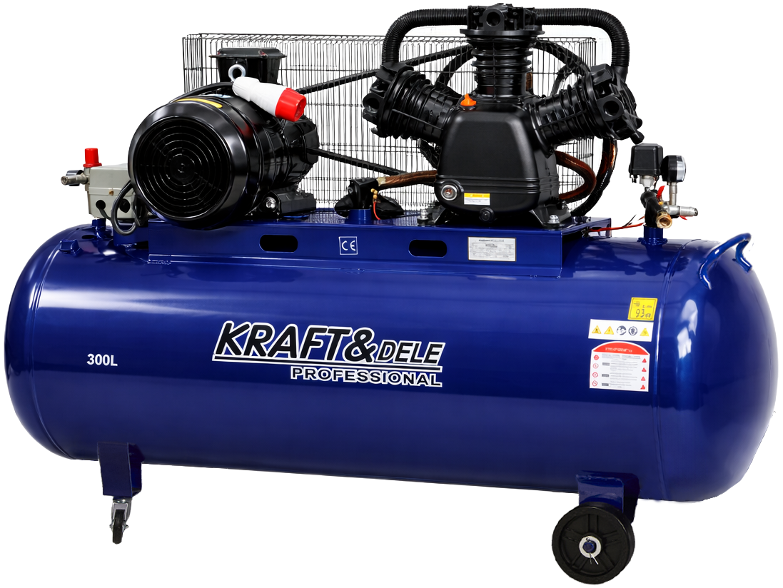 Kraft&Dele KD4057 alyvinis oro kompresorius, 300 l, 400 V, 3 cilindrų