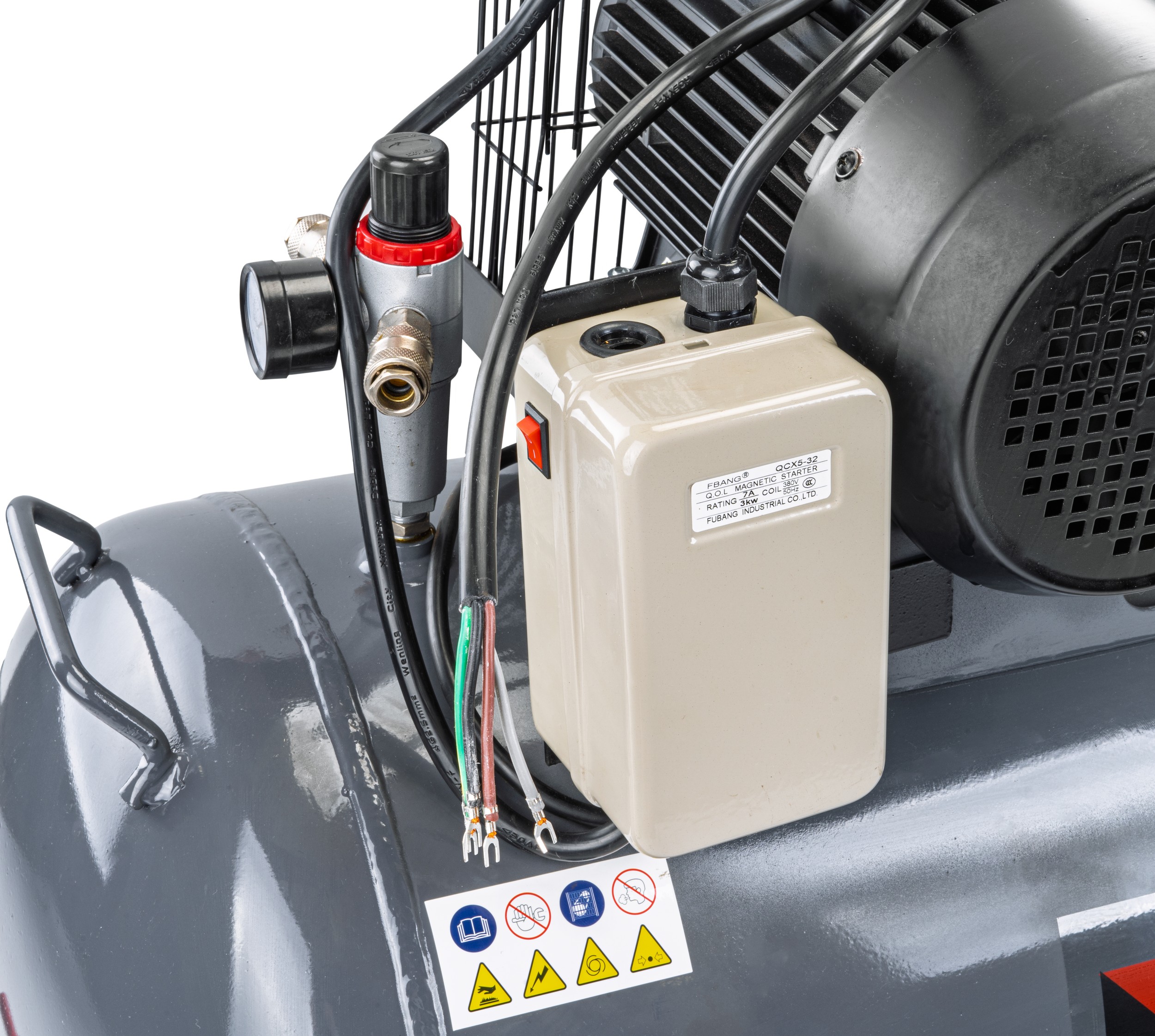 Powermat PM-KO-200T-400V alyvinis oro kompresorius, 200 l, 400 V (PM1308) nuotrauka 4