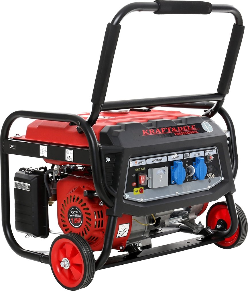 KRAFT&DELE KD138 benzininis vienfazis generatorius, 3000 W, 12/230 V