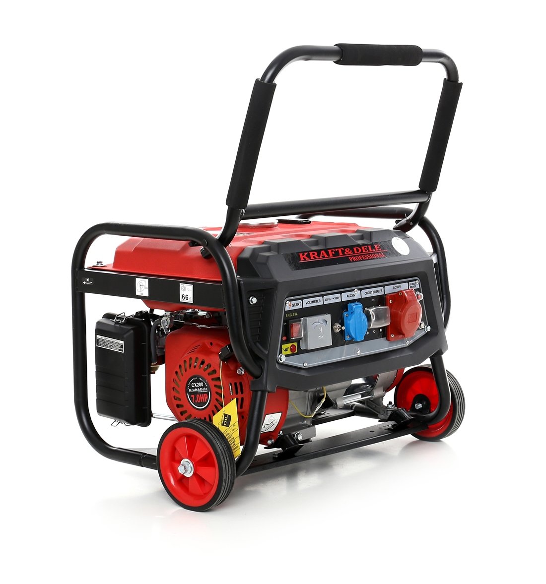 Kraft&Dele KD139 benzininis trifazis generatorius 3000 W (12/230/380 V) nuotrauka 3