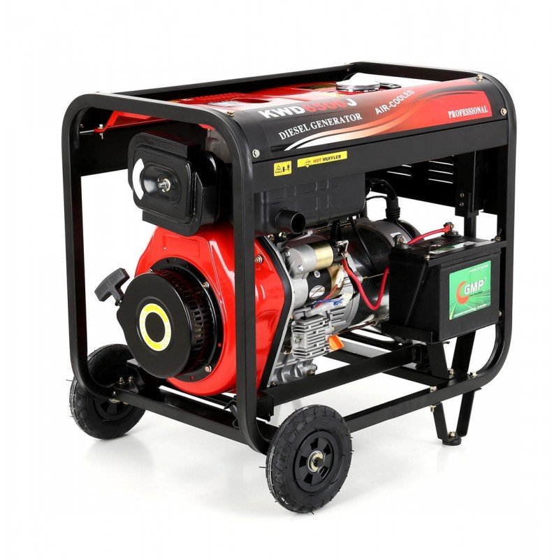Kraft&Dele KD122 dyzelinis generatorius, 6500 W, 230 V + 12 V, AVR nuotrauka 10
