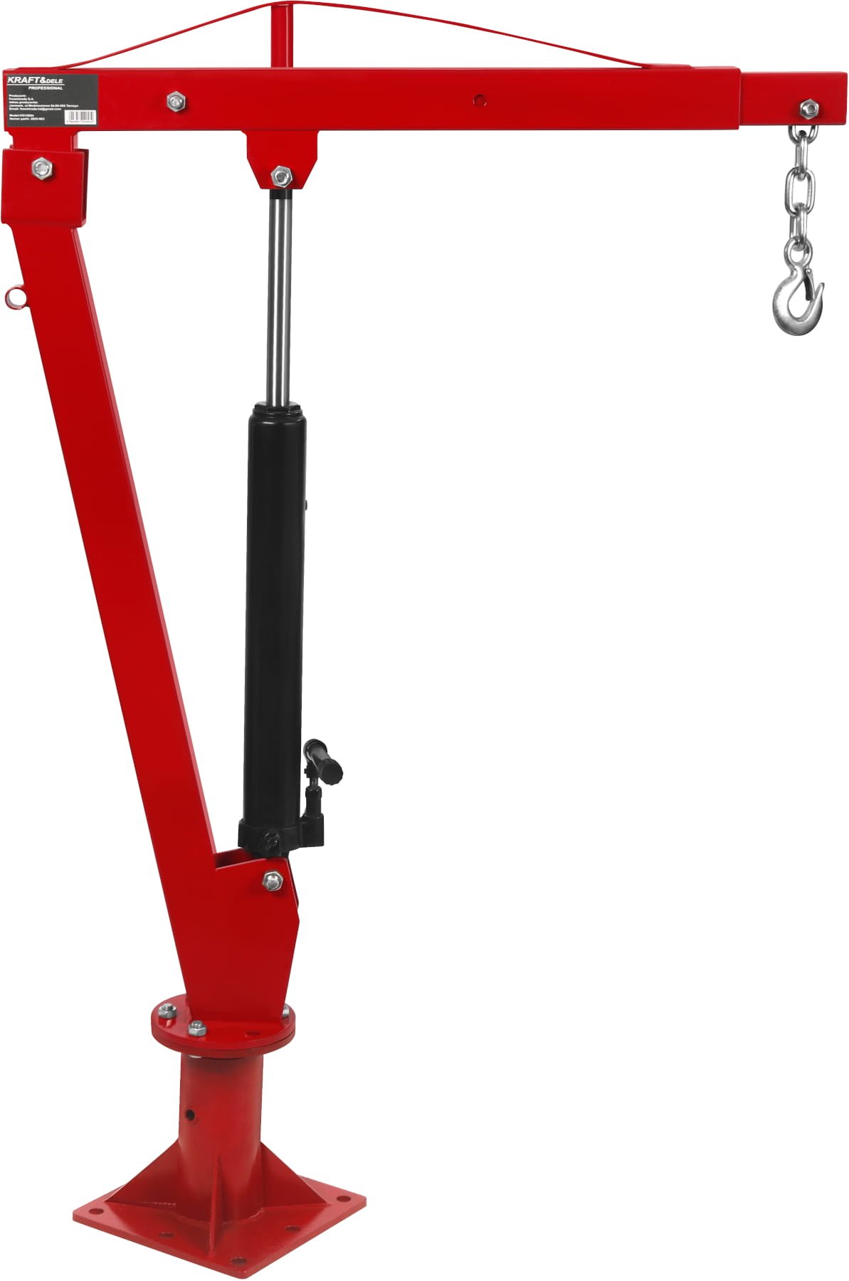 Hidraulinis variklio kranas („Žirafa“) 1000 kg KD12684 nuotrauka 5